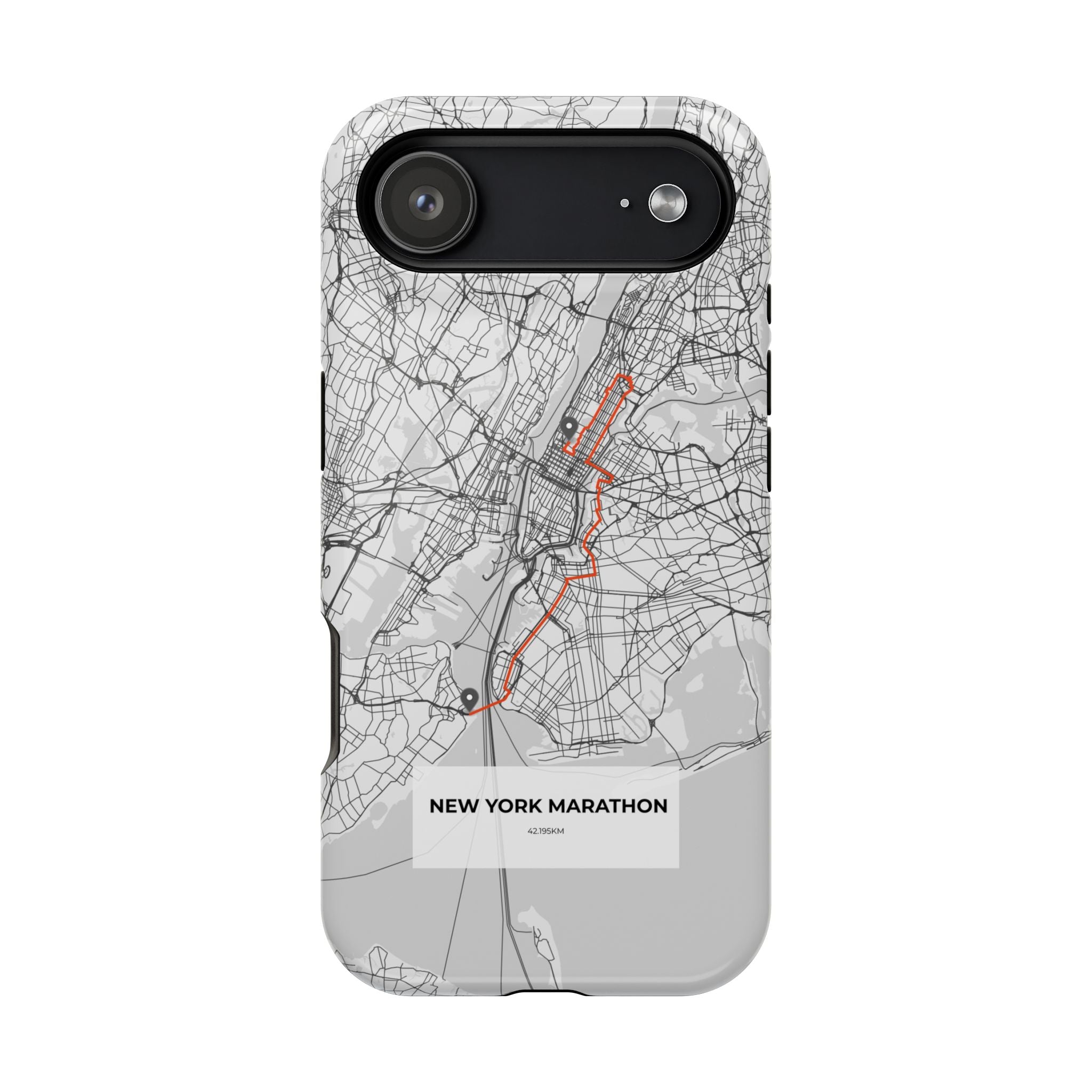 New York Marathon Route Magnetic Impact-Resistant Phone Case