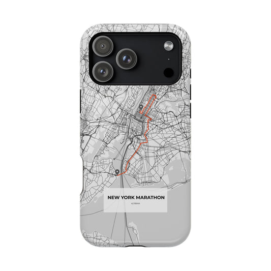New York Marathon Route Magnetic Impact-Resistant Phone Case