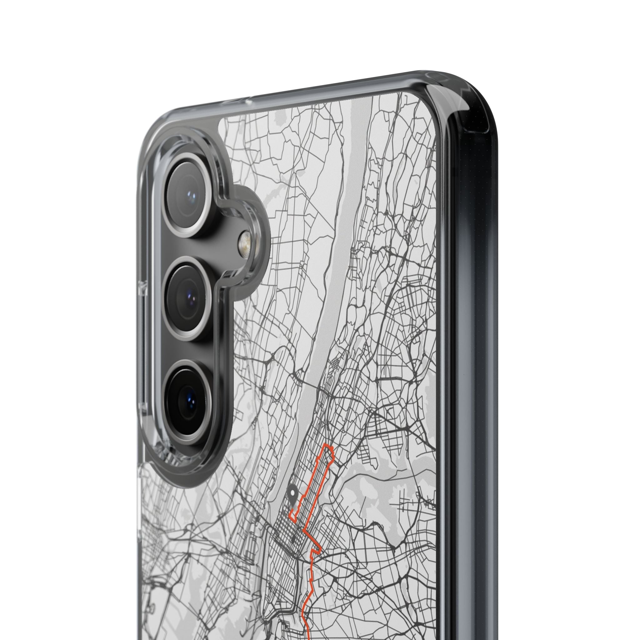 New York Marathon Route Clear Impact-Resistant Phone Case
