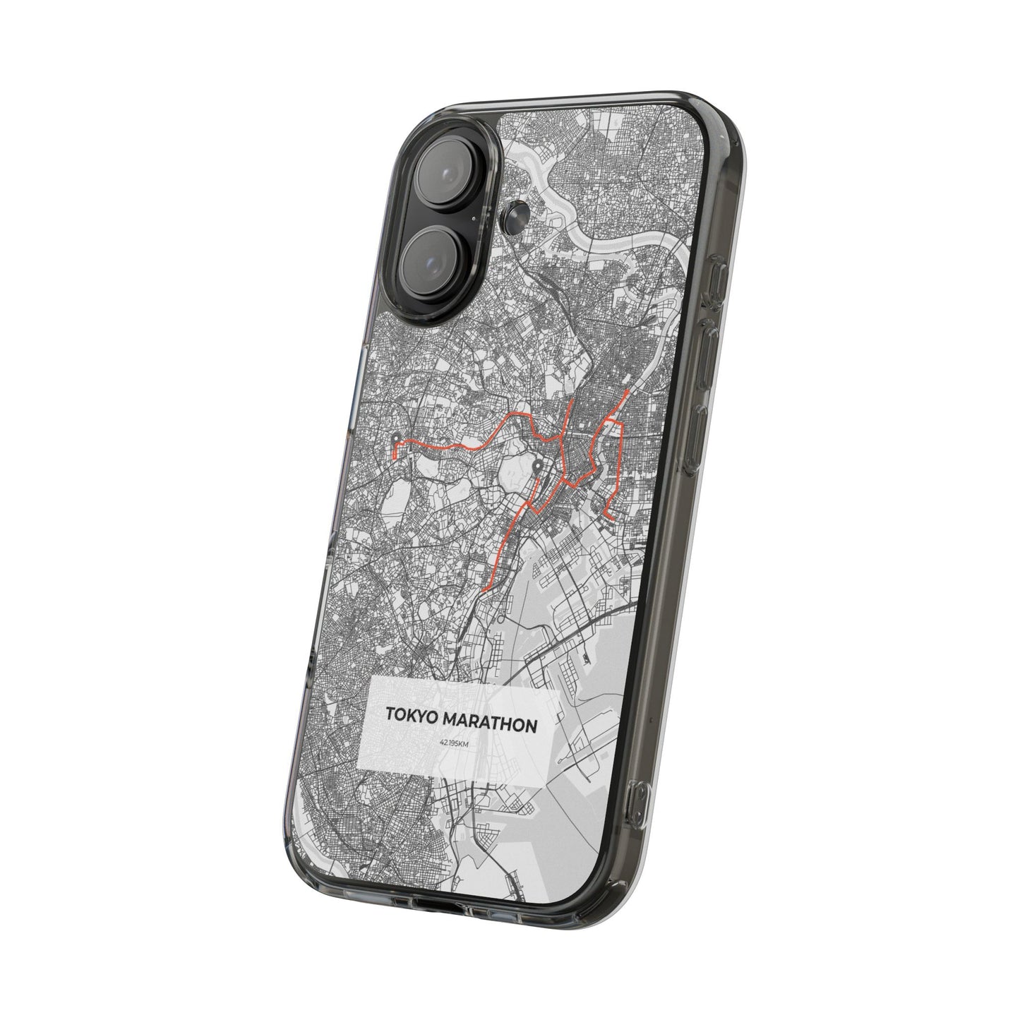 Tokyo Marathon Route Clear Impact-Resistant Phone Case