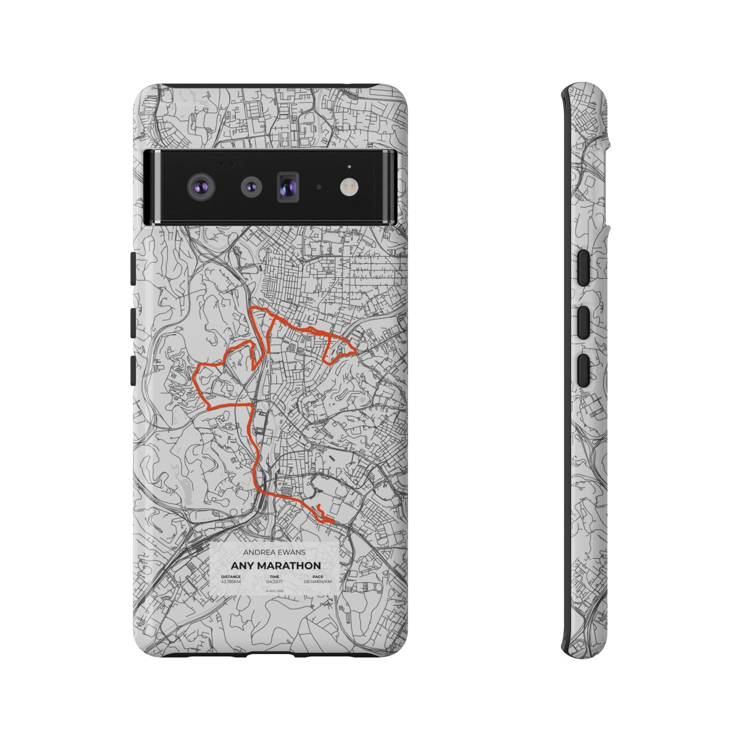 Customized Marathon Route Tough Phone Case