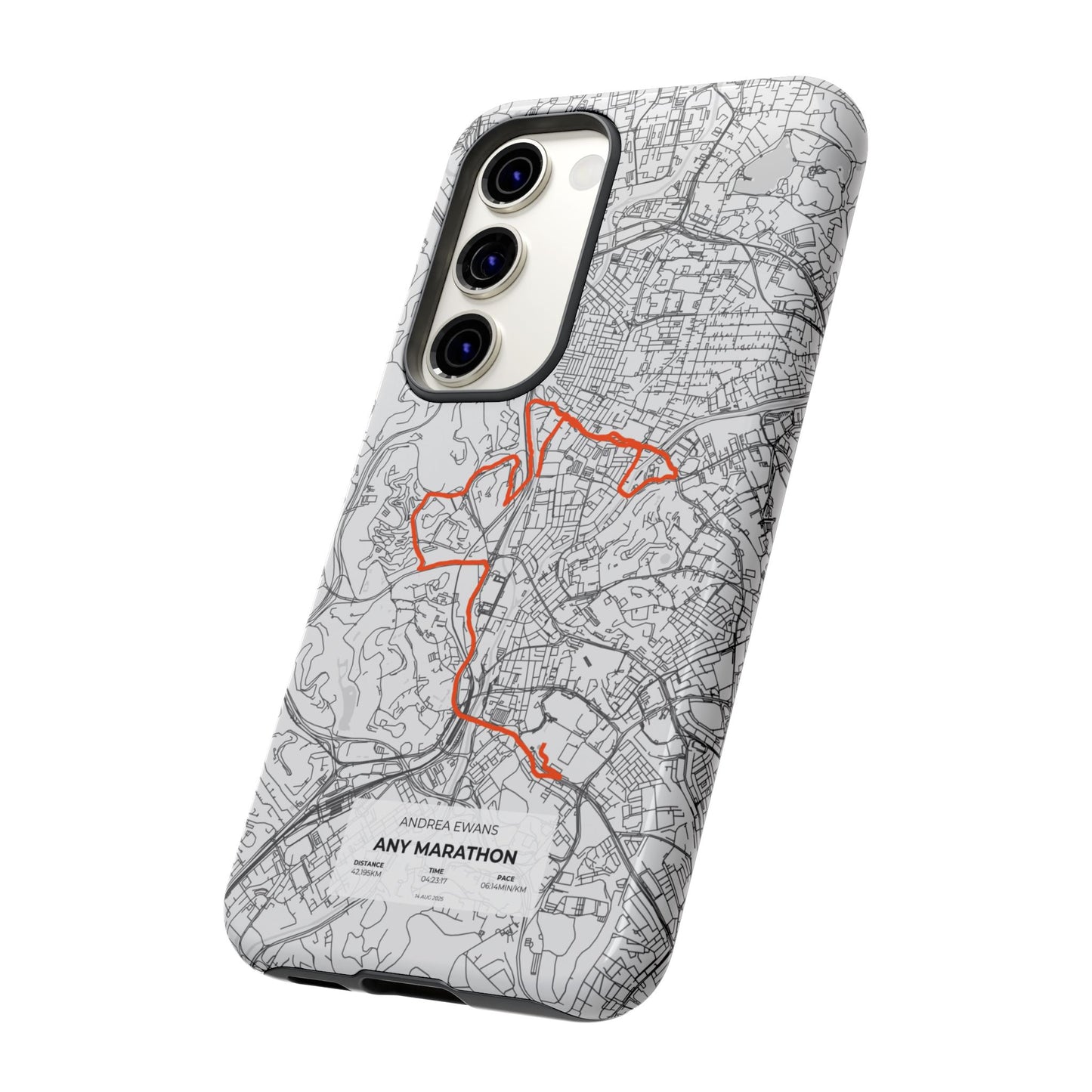 Customized Marathon Route Tough Phone Case