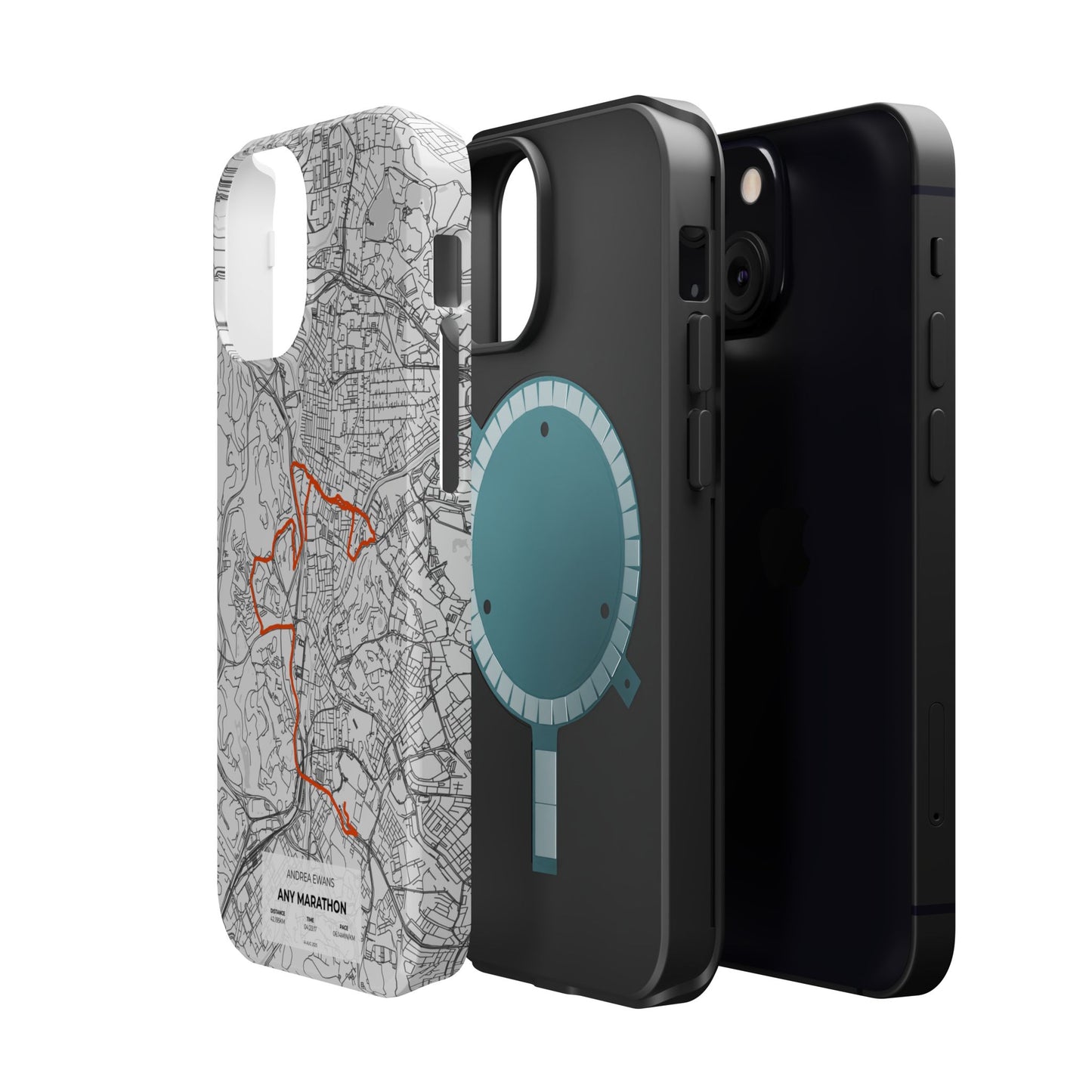 Customized Marathon Route Magnetic Impact-Resistant Phone Case