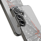 Chicago Marathon Route Clear Impact-Resistant Phone Case