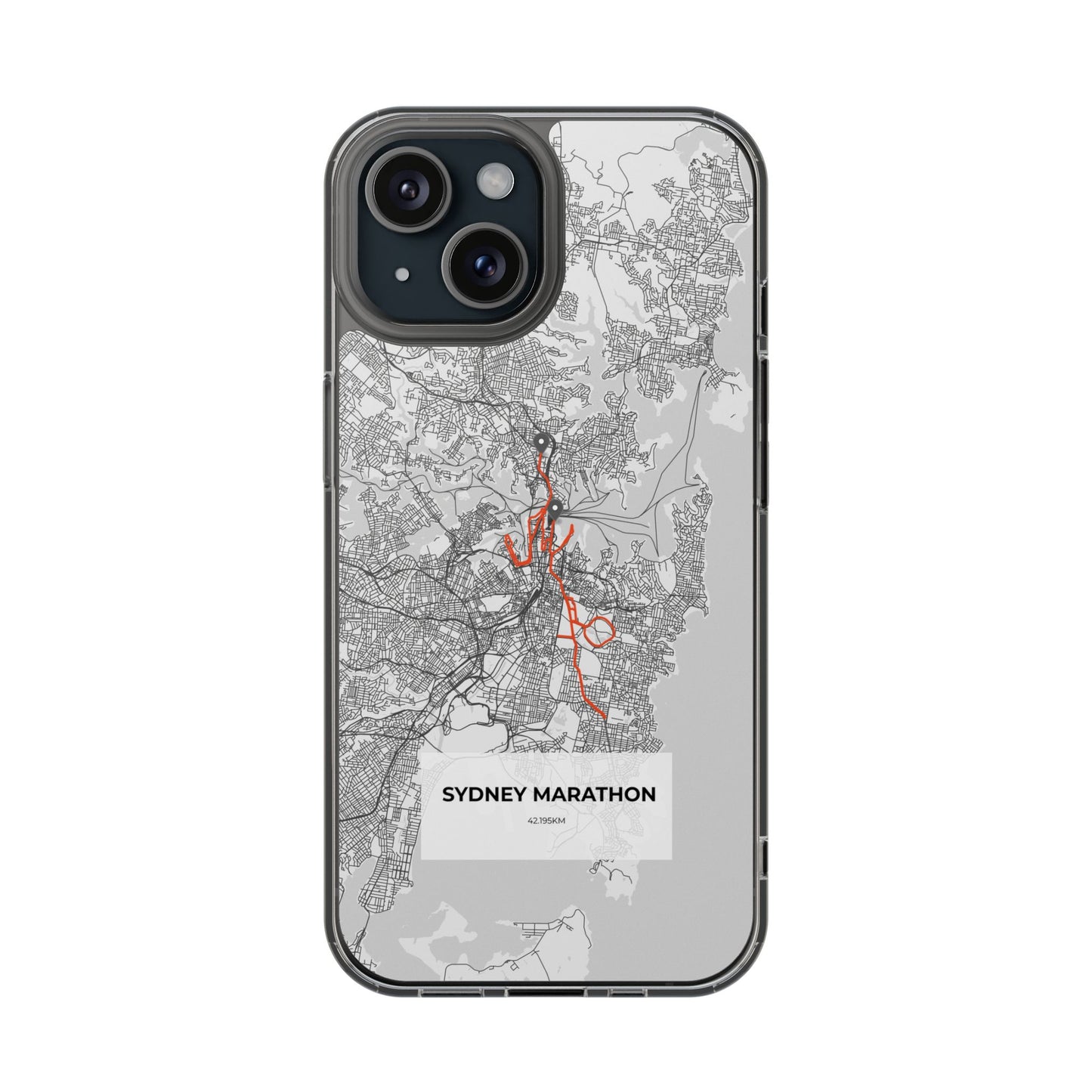Sydney Marathon Route Magnetic Clear Impact-Resistant Phone Case