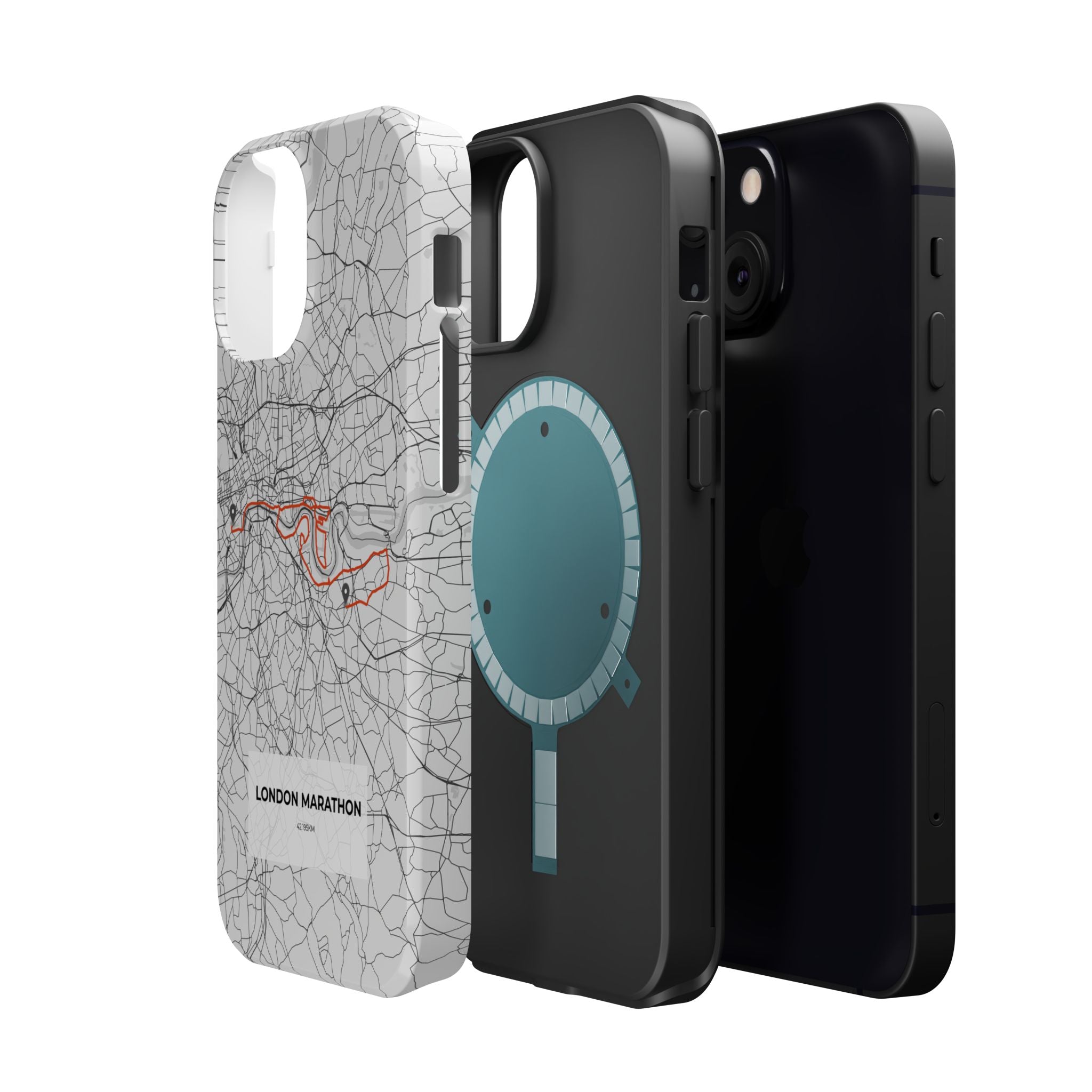 London Marathon Route Magnetic Impact-Resistant Phone Case
