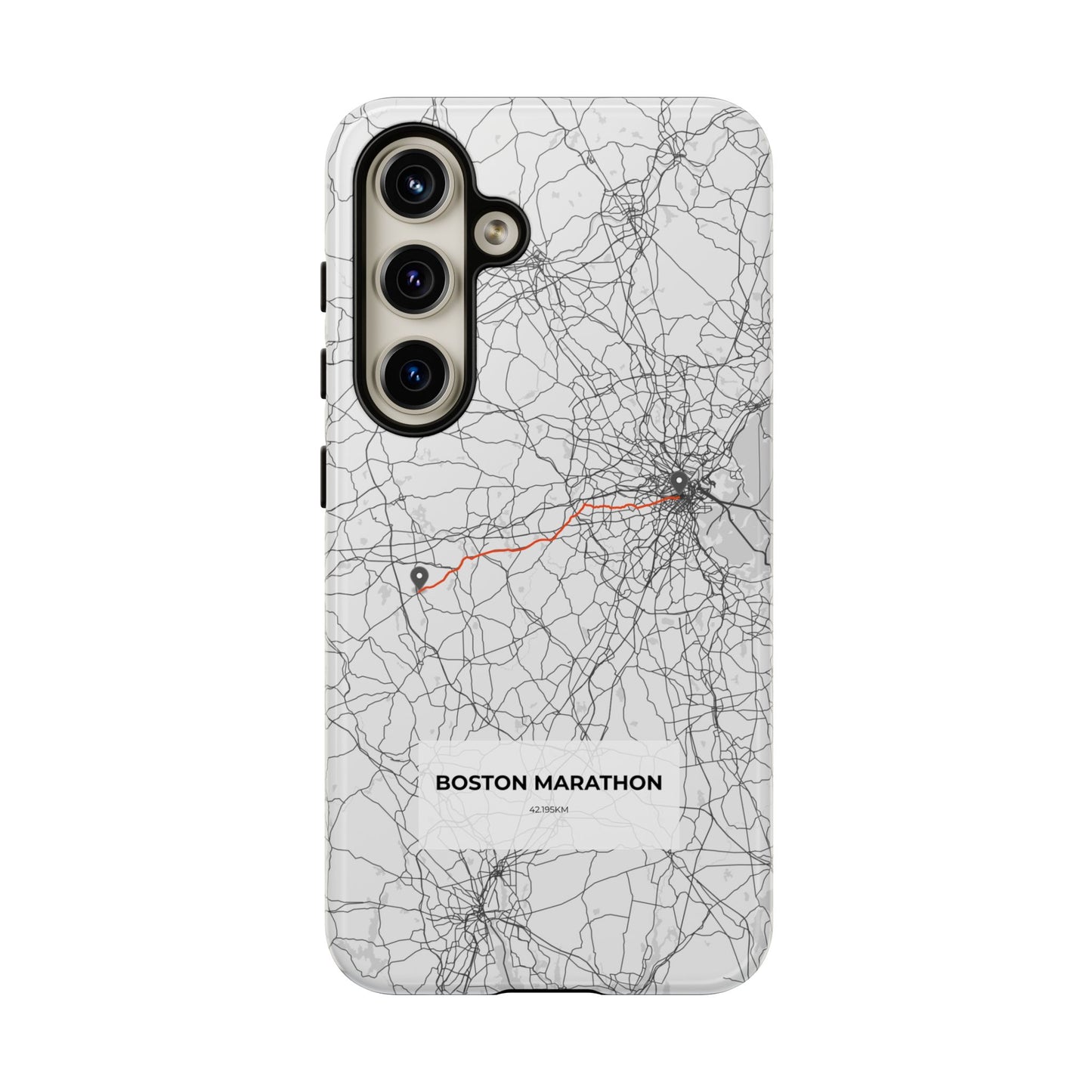 Boston Marathon Route Tough Phone Case