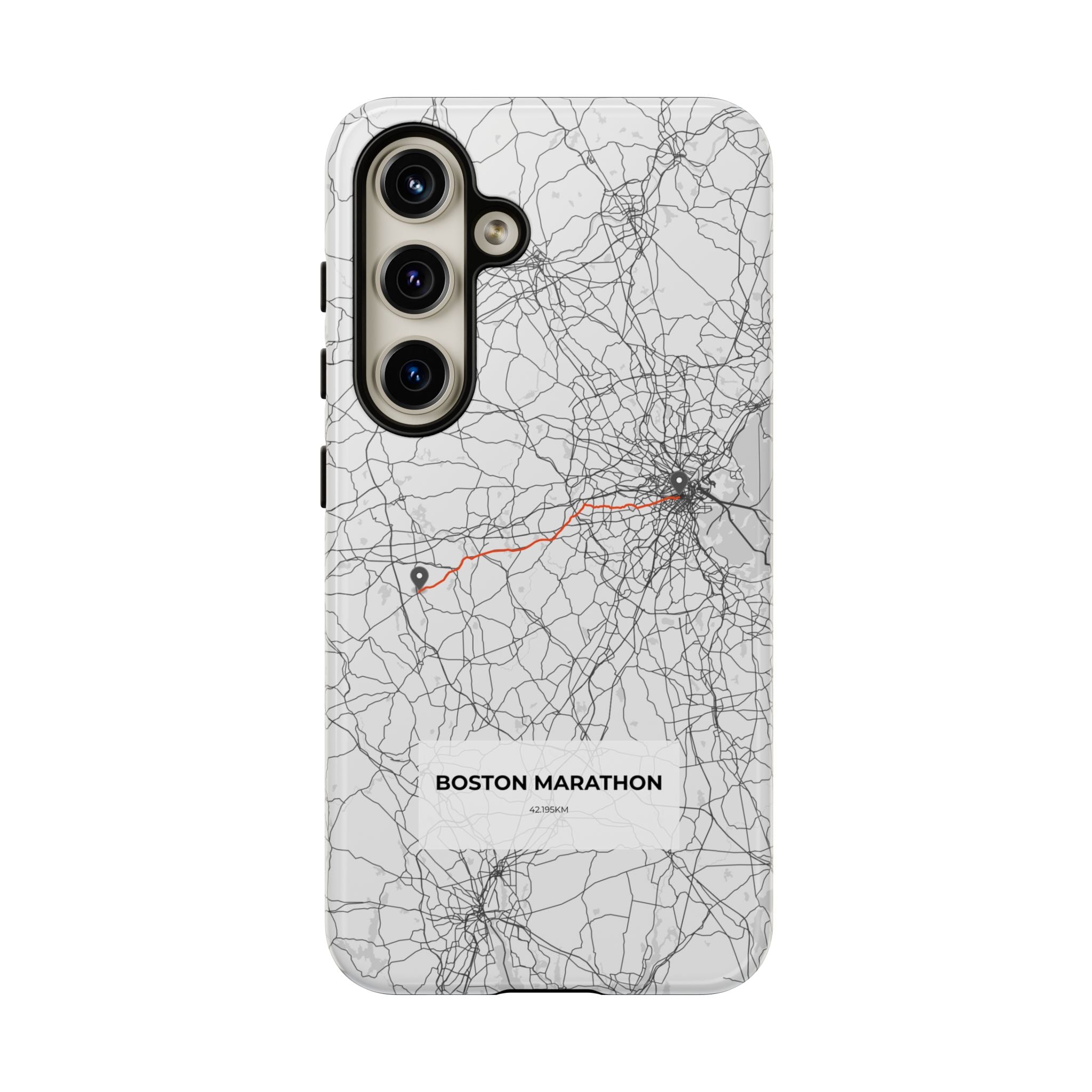 Boston Marathon Route Tough Phone Case