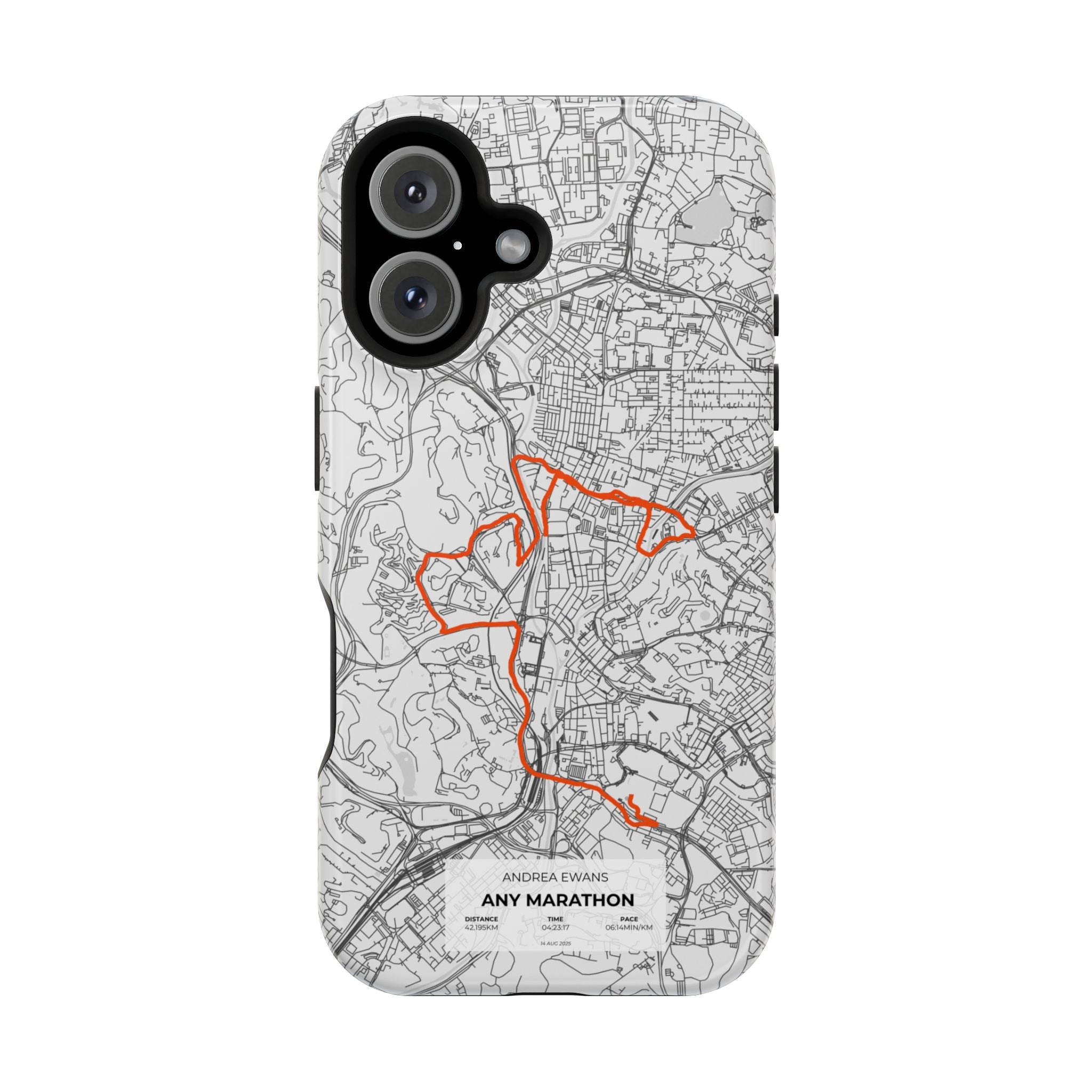 Customized Marathon Route Magnetic Impact-Resistant Phone Case