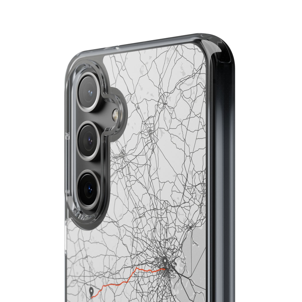 Boston Marathon Route Clear Impact-Resistant Phone Case