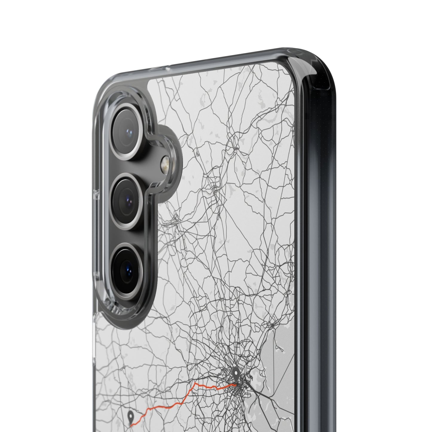 Boston Marathon Route Clear Impact-Resistant Phone Case