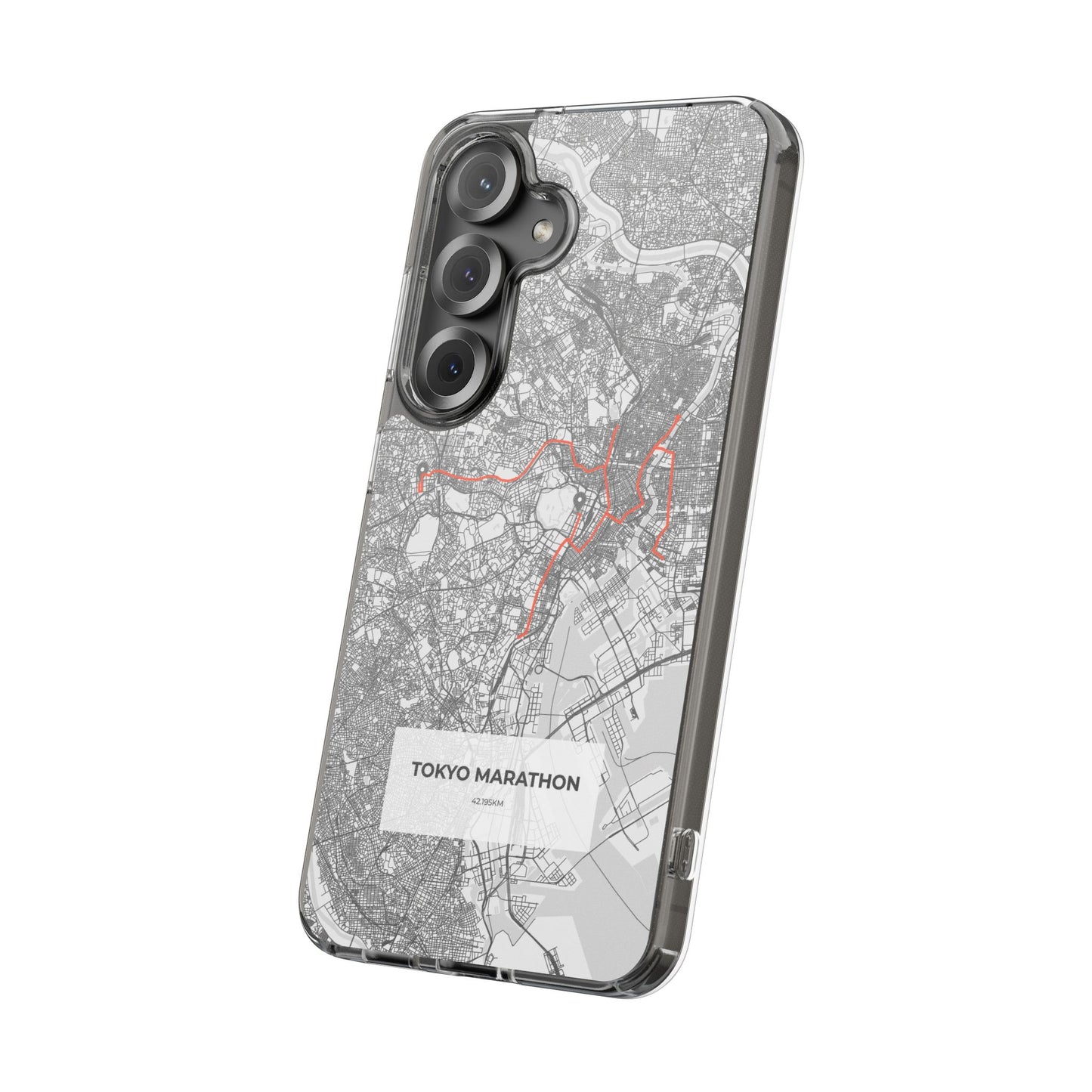 Tokyo Marathon Route Clear Impact-Resistant Phone Case