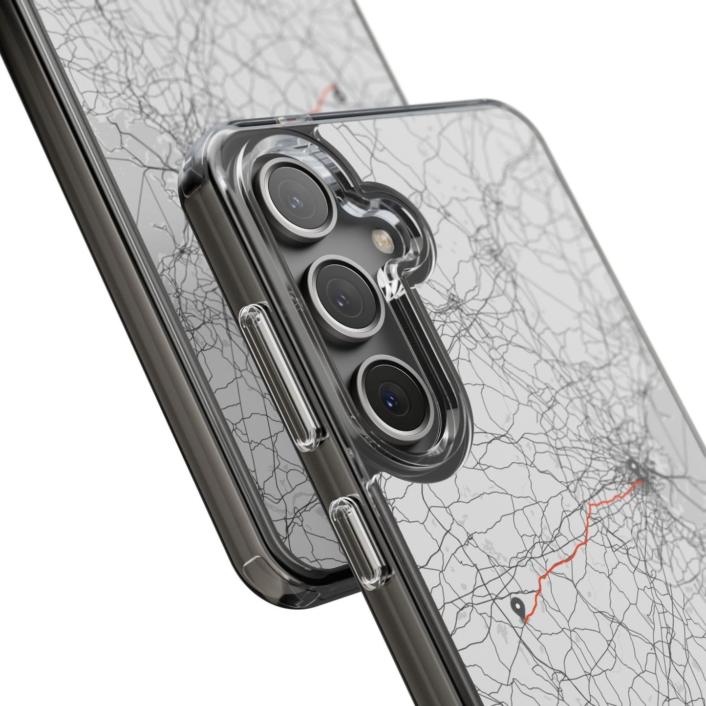 Boston Marathon Route Clear Impact-Resistant Phone Case