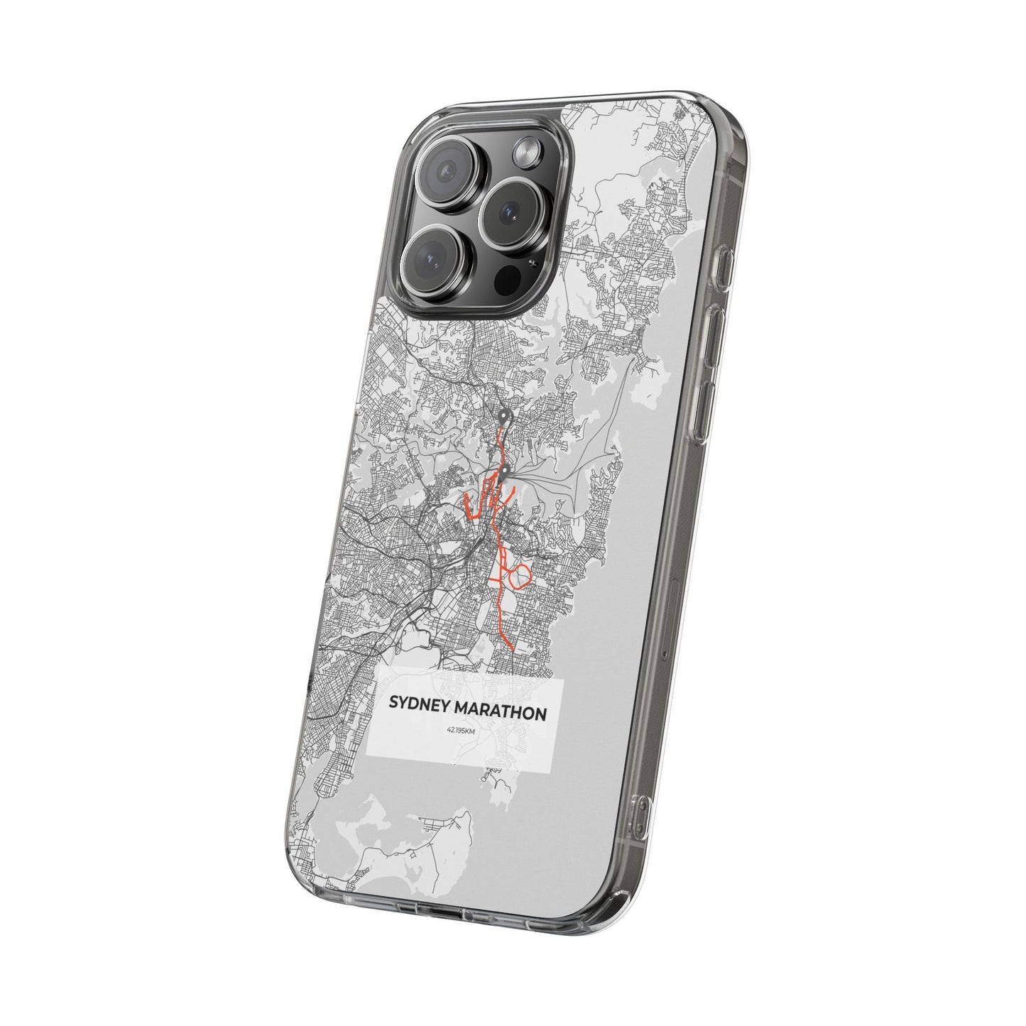 Sydney Marathon Route Clear Impact-Resistant Phone Case