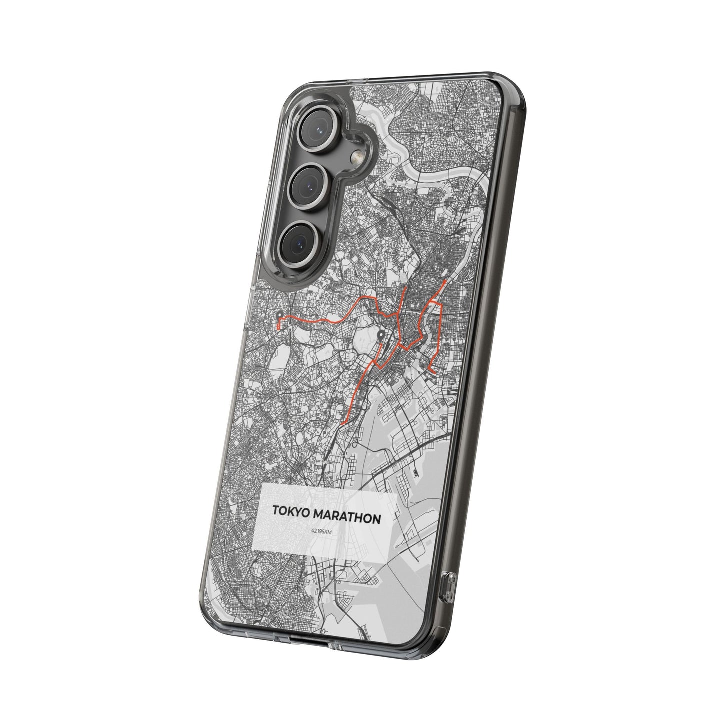 Tokyo Marathon Route Clear Impact-Resistant Phone Case