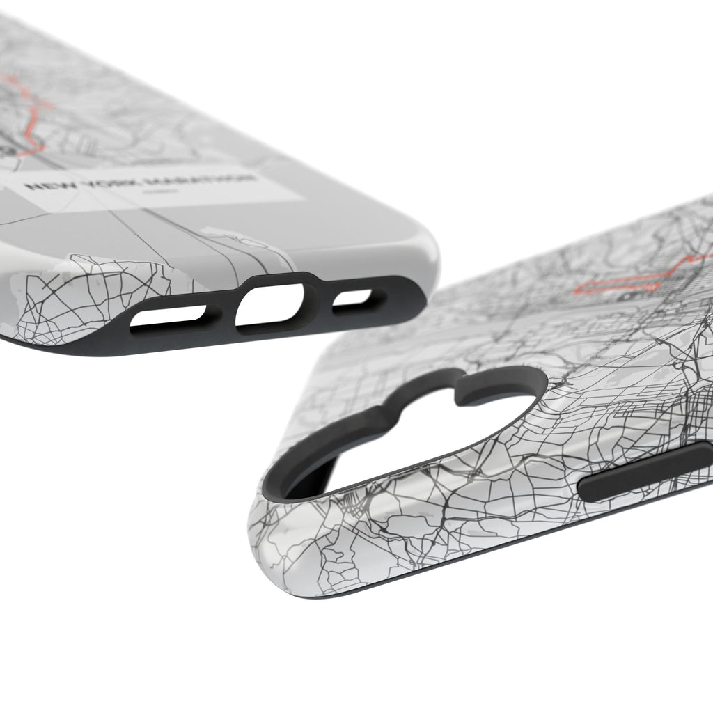 New York Marathon Route Magnetic Impact-Resistant Phone Case