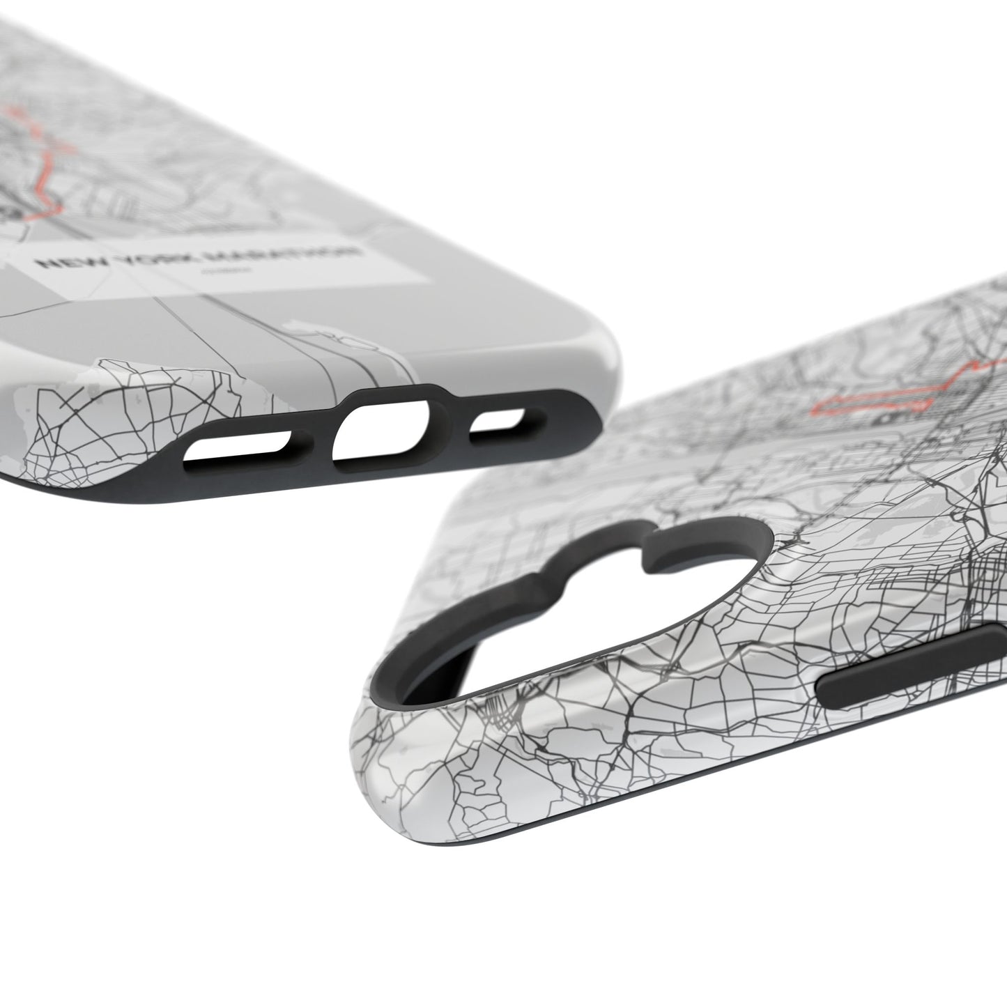 New York Marathon Route Magnetic Impact-Resistant Phone Case