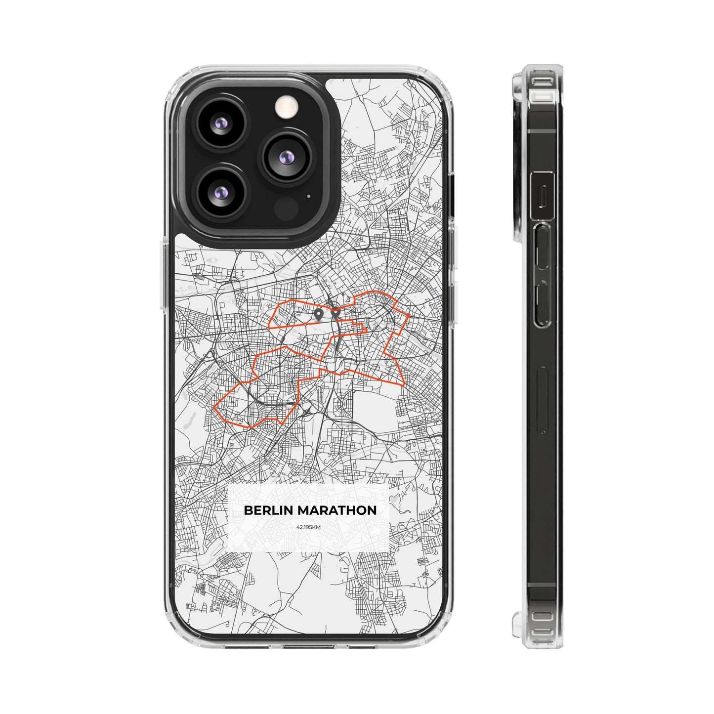 Berlin Marathon Route Magnetic Clear Impact-Resistant Phone Case