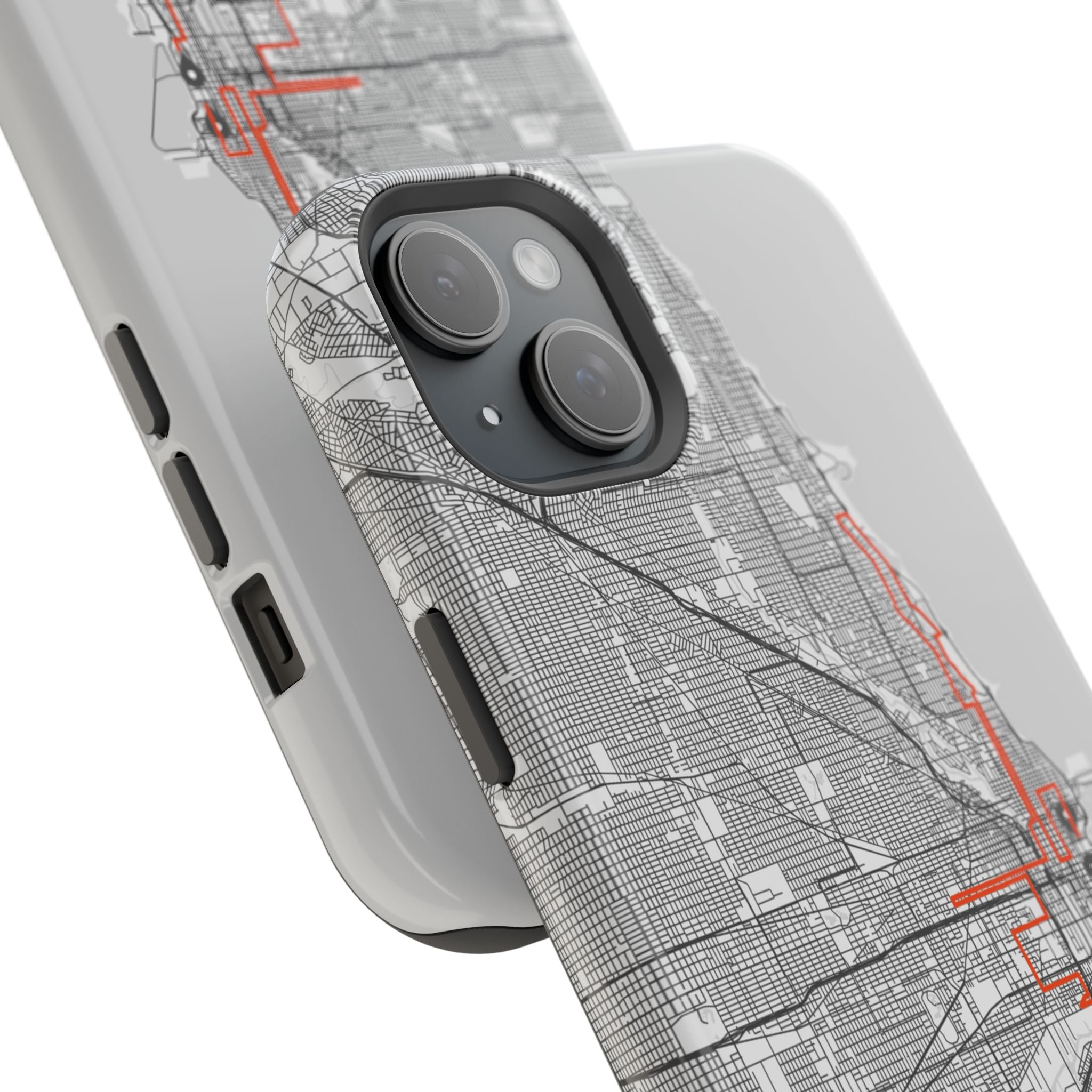 Chicago Marathon Route Magnetic Impact-Resistant Phone Case