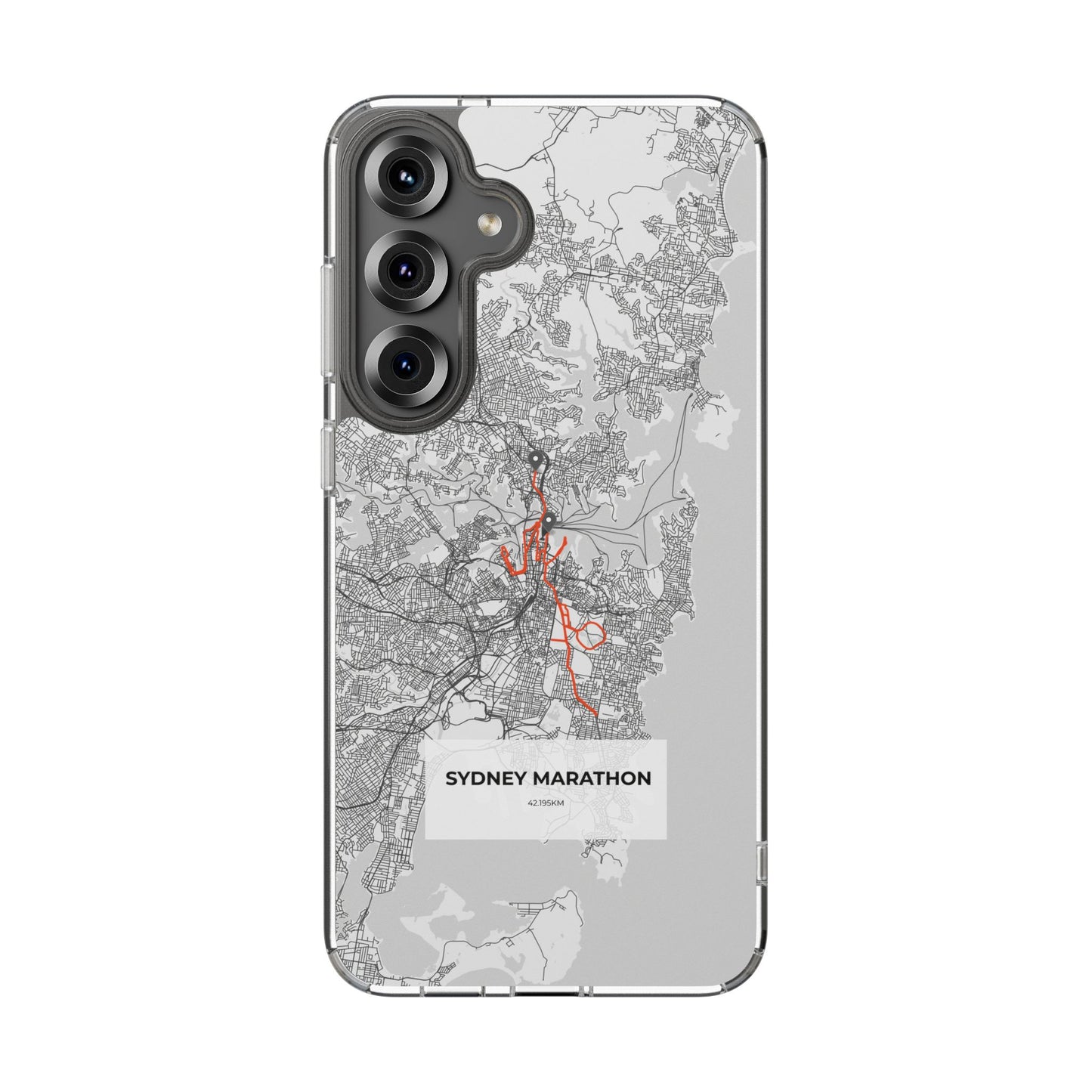 Sydney Marathon Route Clear Impact-Resistant Phone Case