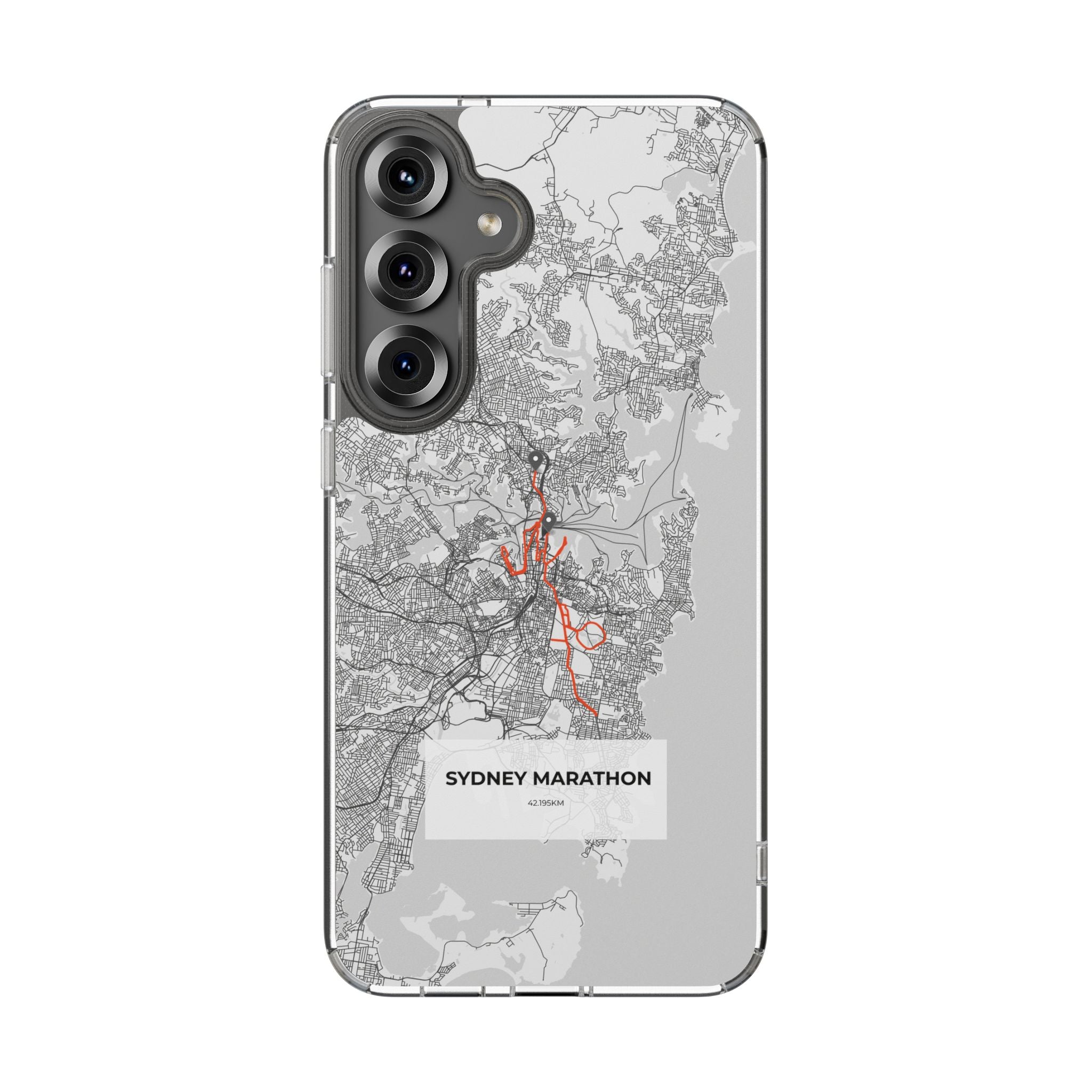 Sydney Marathon Route Clear Impact-Resistant Phone Case