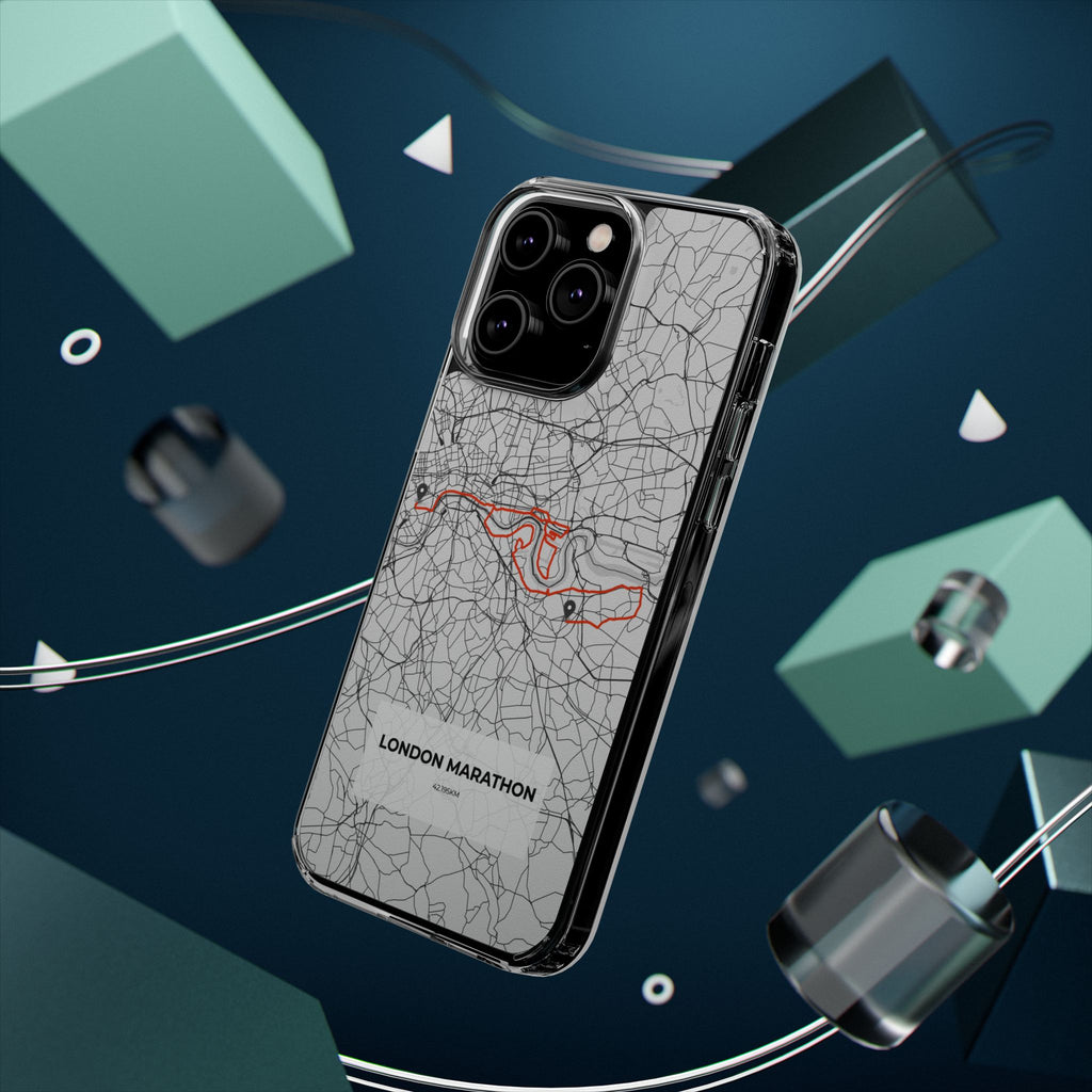 London Marathon Route Clear Impact-Resistant Phone Case