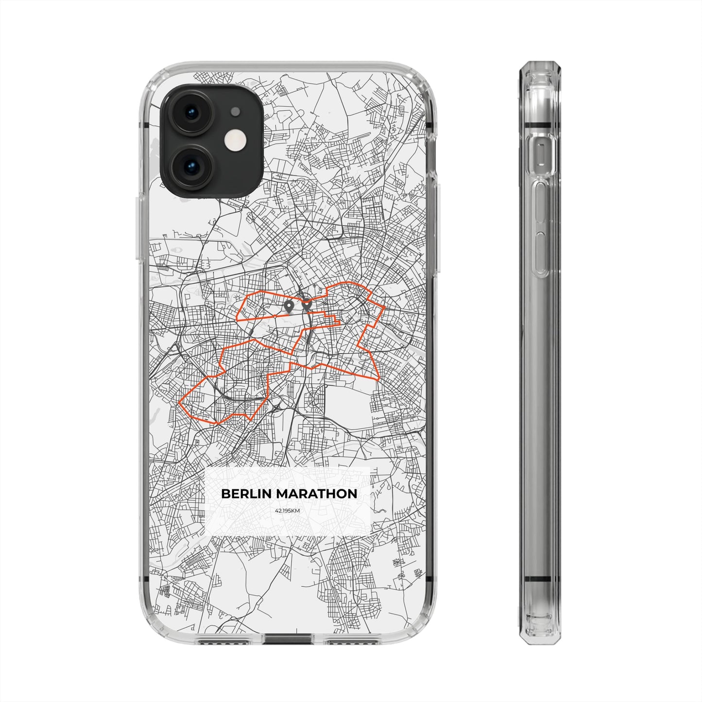 Berlin Marathon Route Clear Impact-Resistant Phone Case