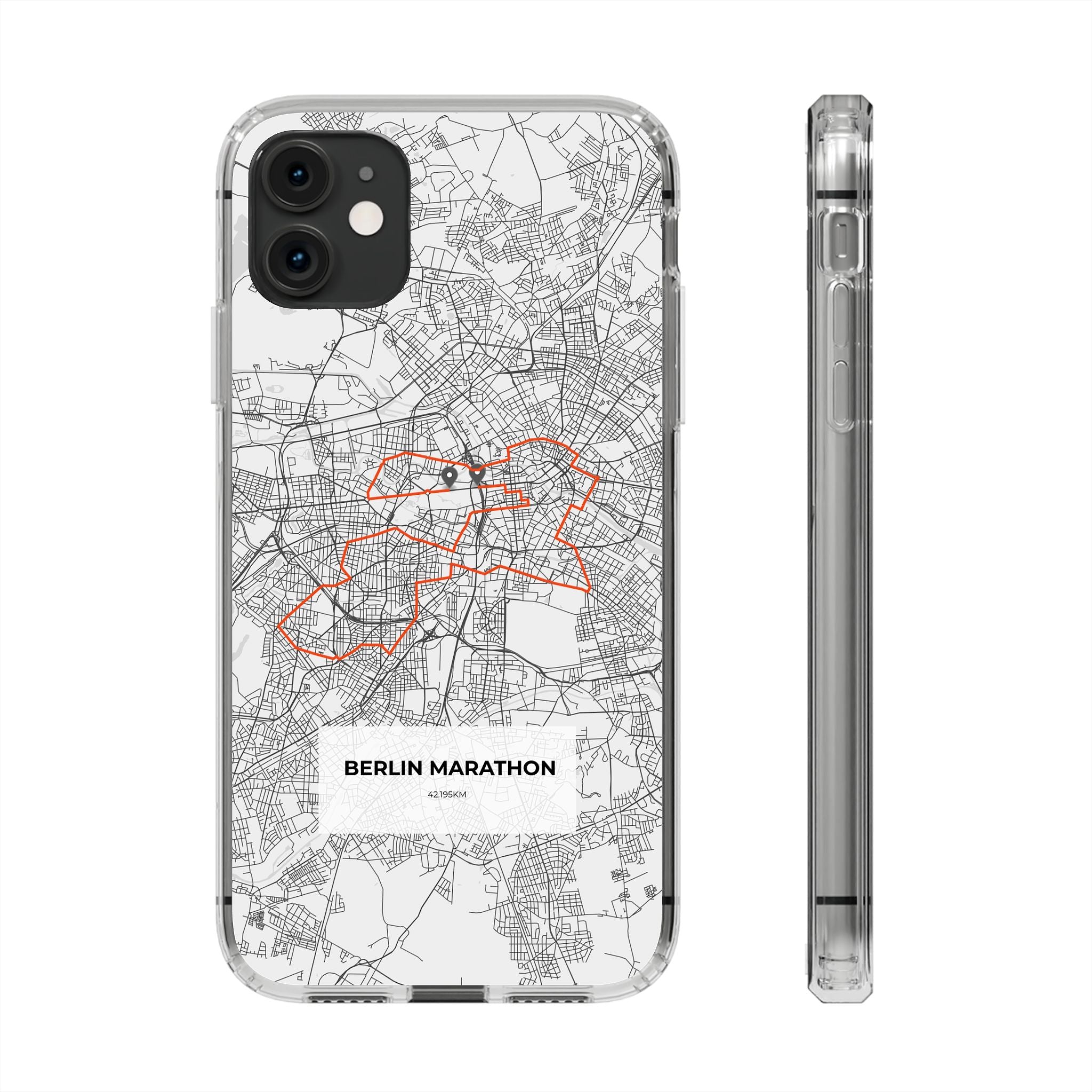Berlin Marathon Route Clear Impact-Resistant Phone Case