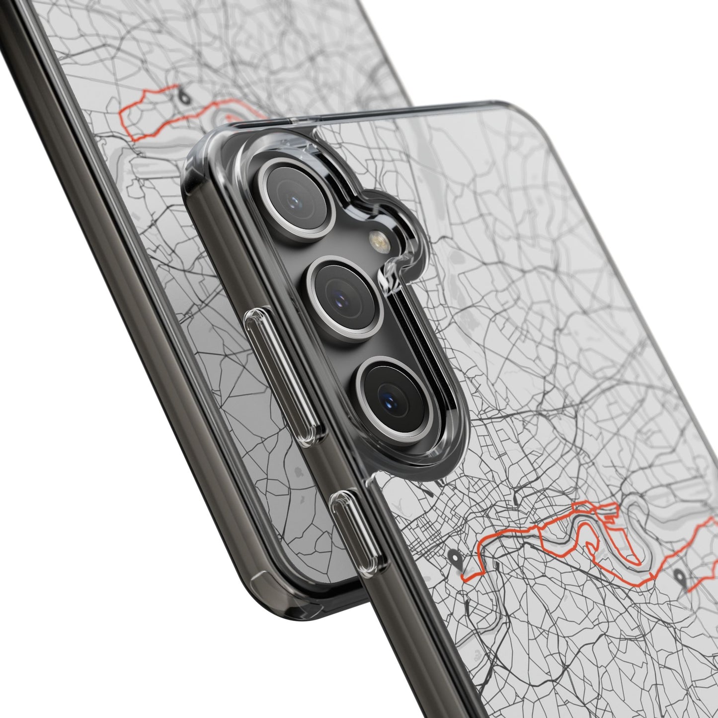 London Marathon Route Clear Impact-Resistant Phone Case