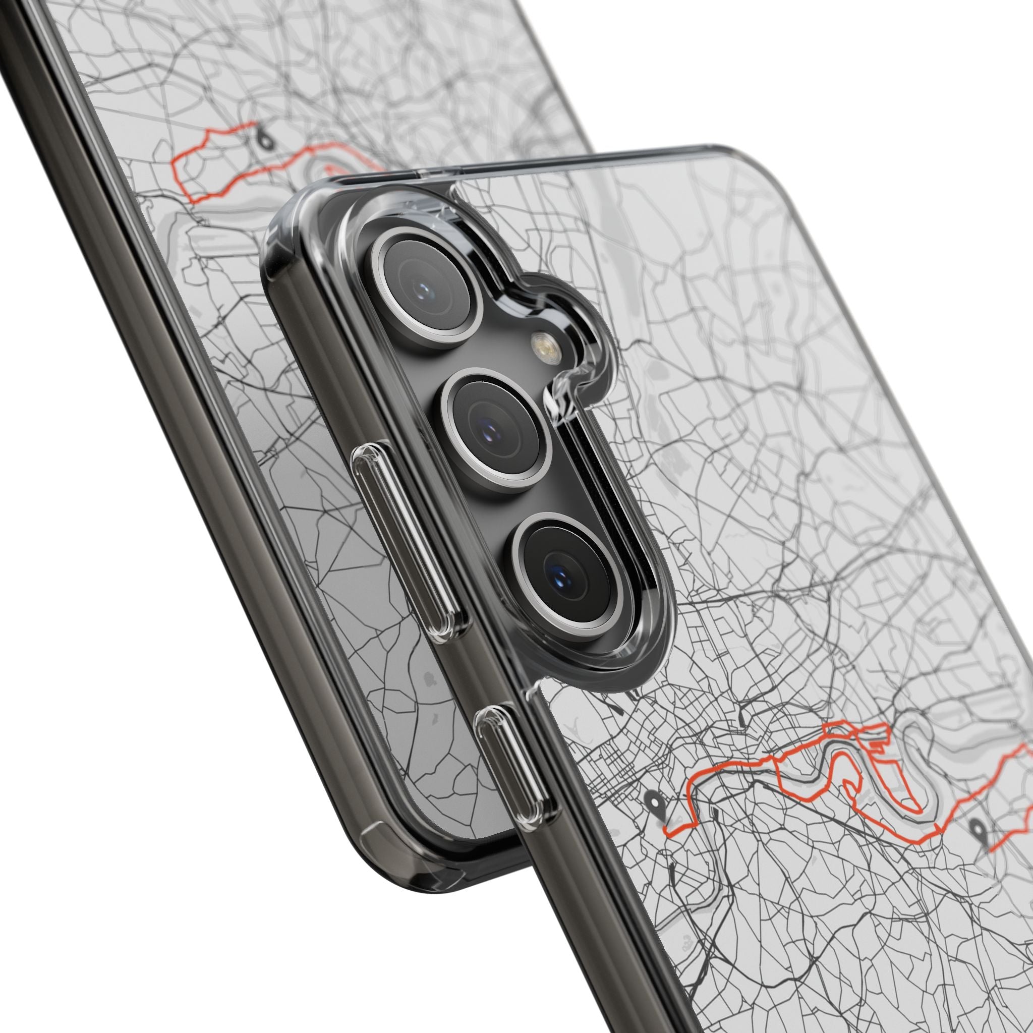 London Marathon Route Clear Impact-Resistant Phone Case