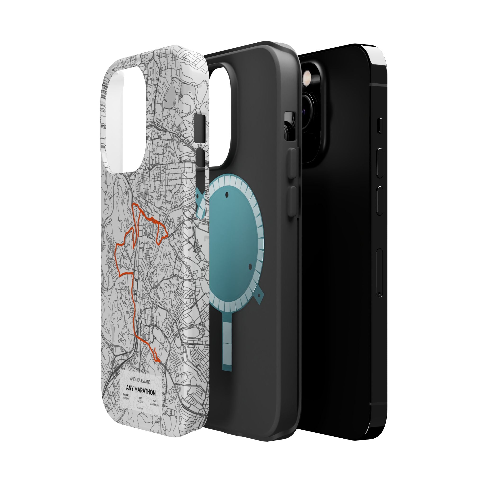 Customized Marathon Route Magnetic Impact-Resistant Phone Case