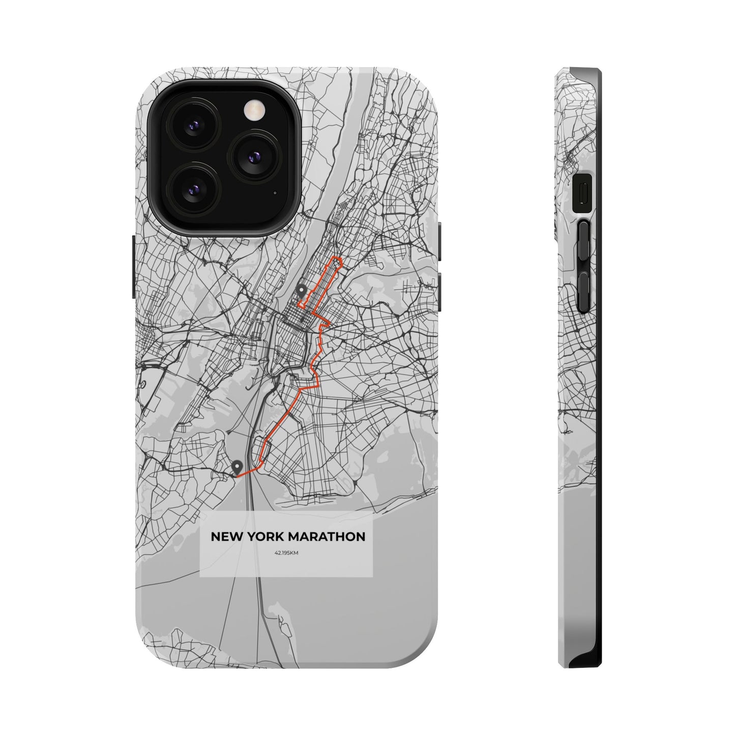 New York Marathon Route Magnetic Impact-Resistant Phone Case