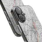 New York Marathon Route Clear Impact-Resistant Phone Case