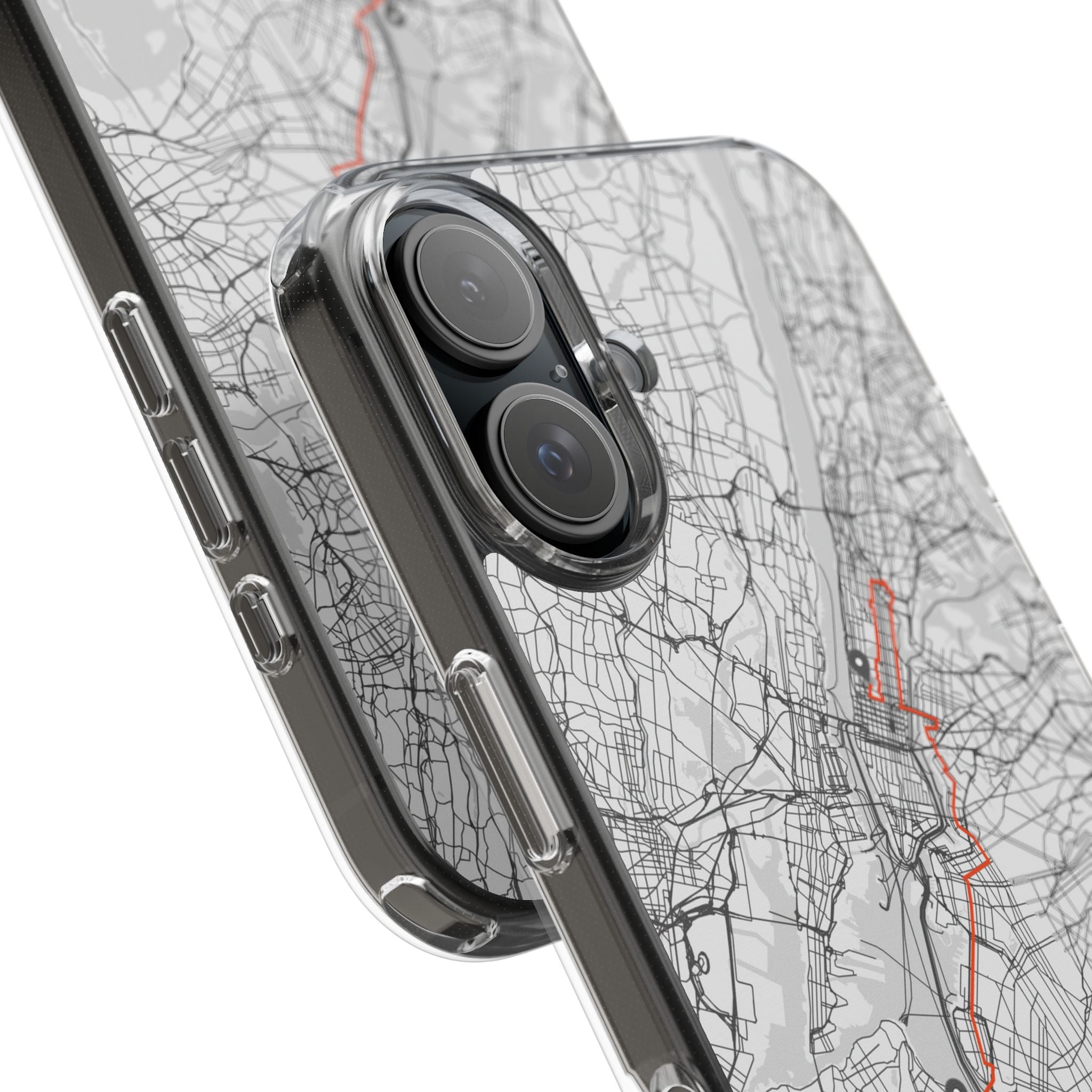 New York Marathon Route Clear Impact-Resistant Phone Case