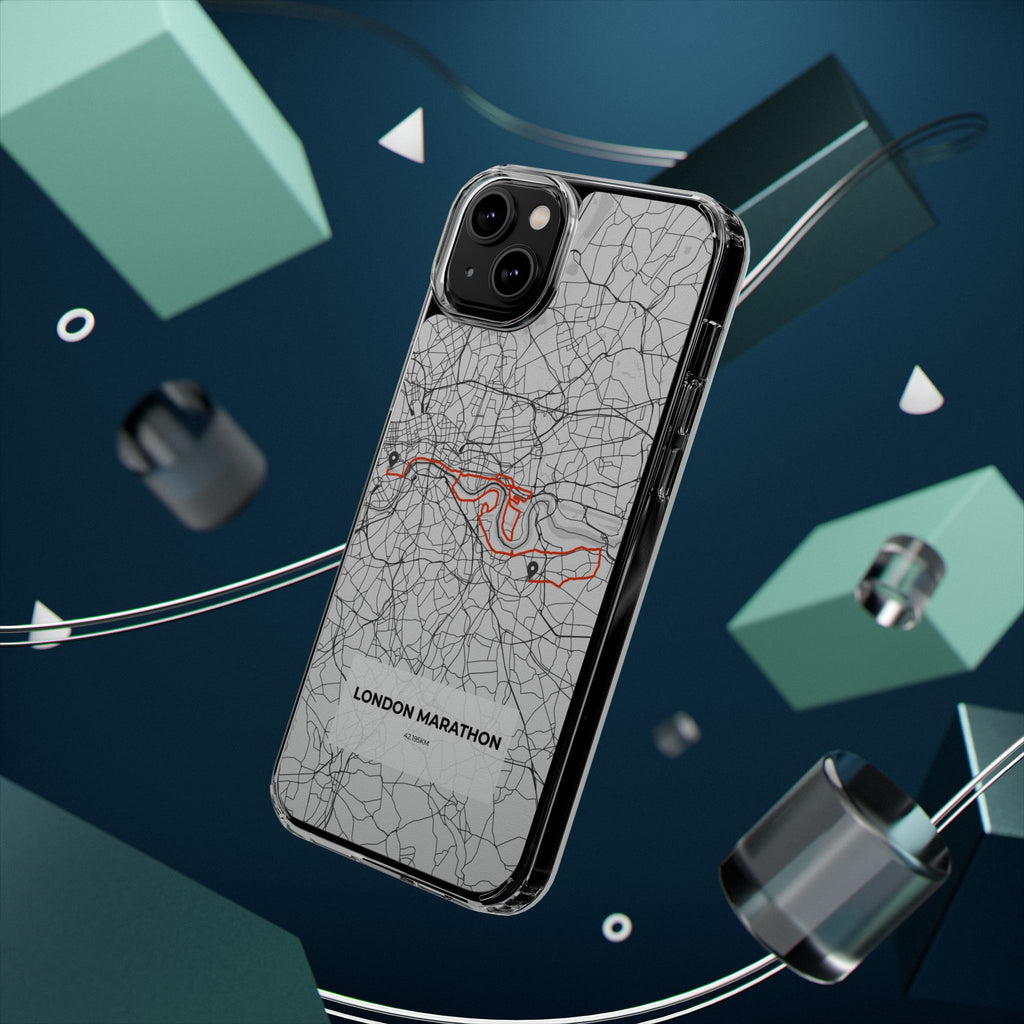 London Marathon Route Clear Impact-Resistant Phone Case