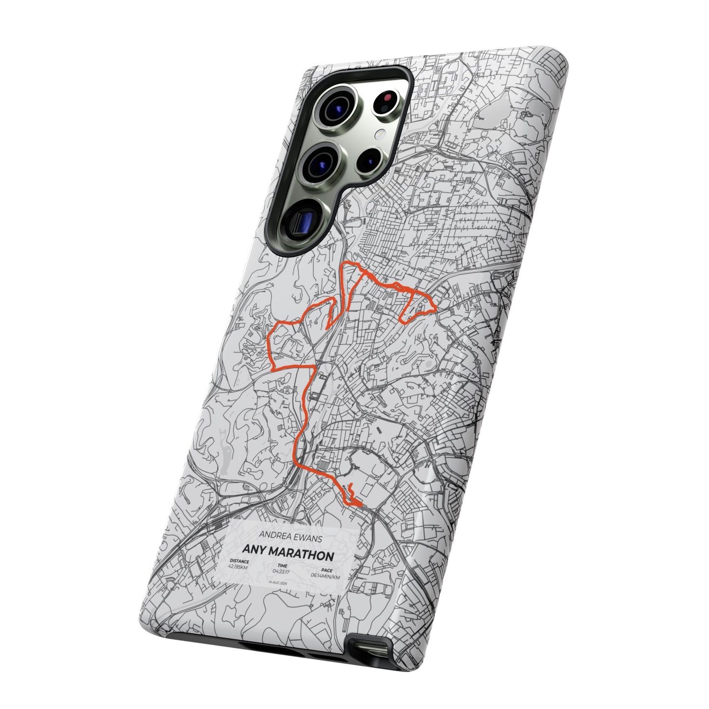 Customized Marathon Route Tough Phone Case