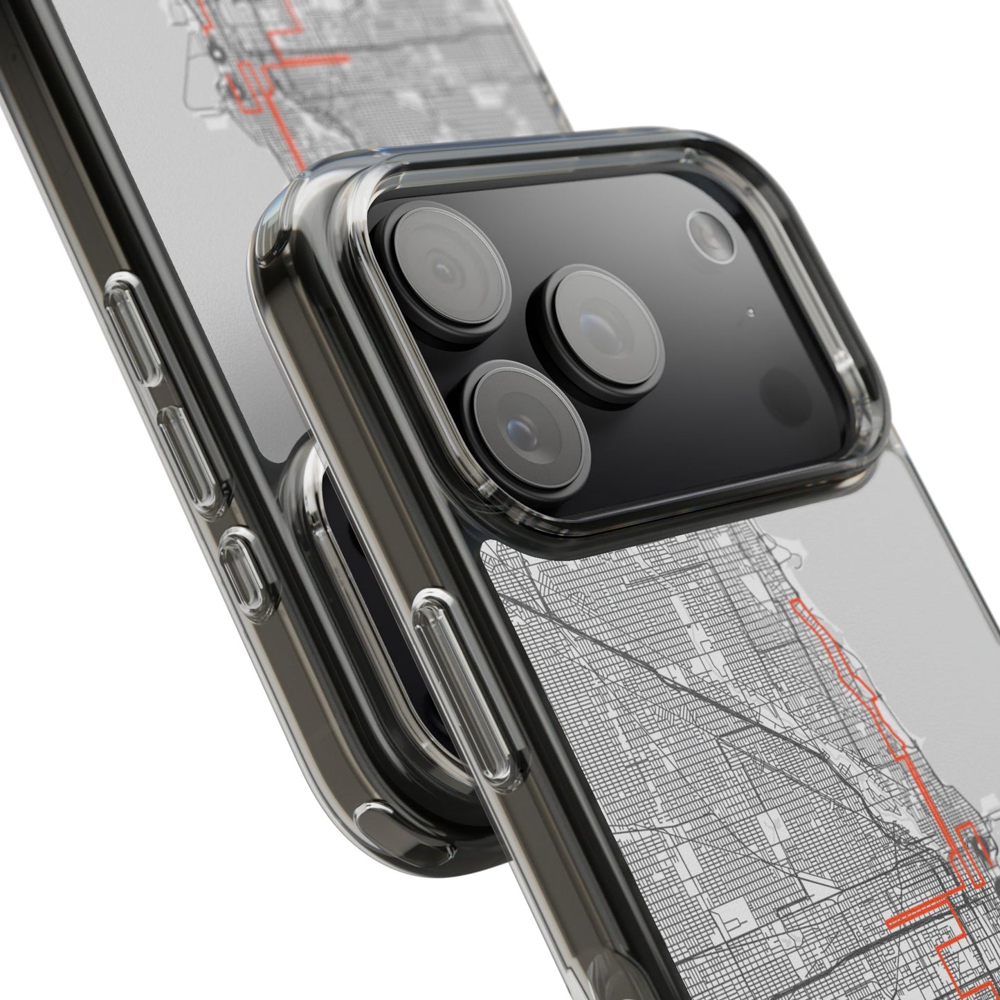 Chicago Marathon Route Clear Impact-Resistant Phone Case