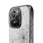 Boston Marathon Route Clear Impact-Resistant Phone Case