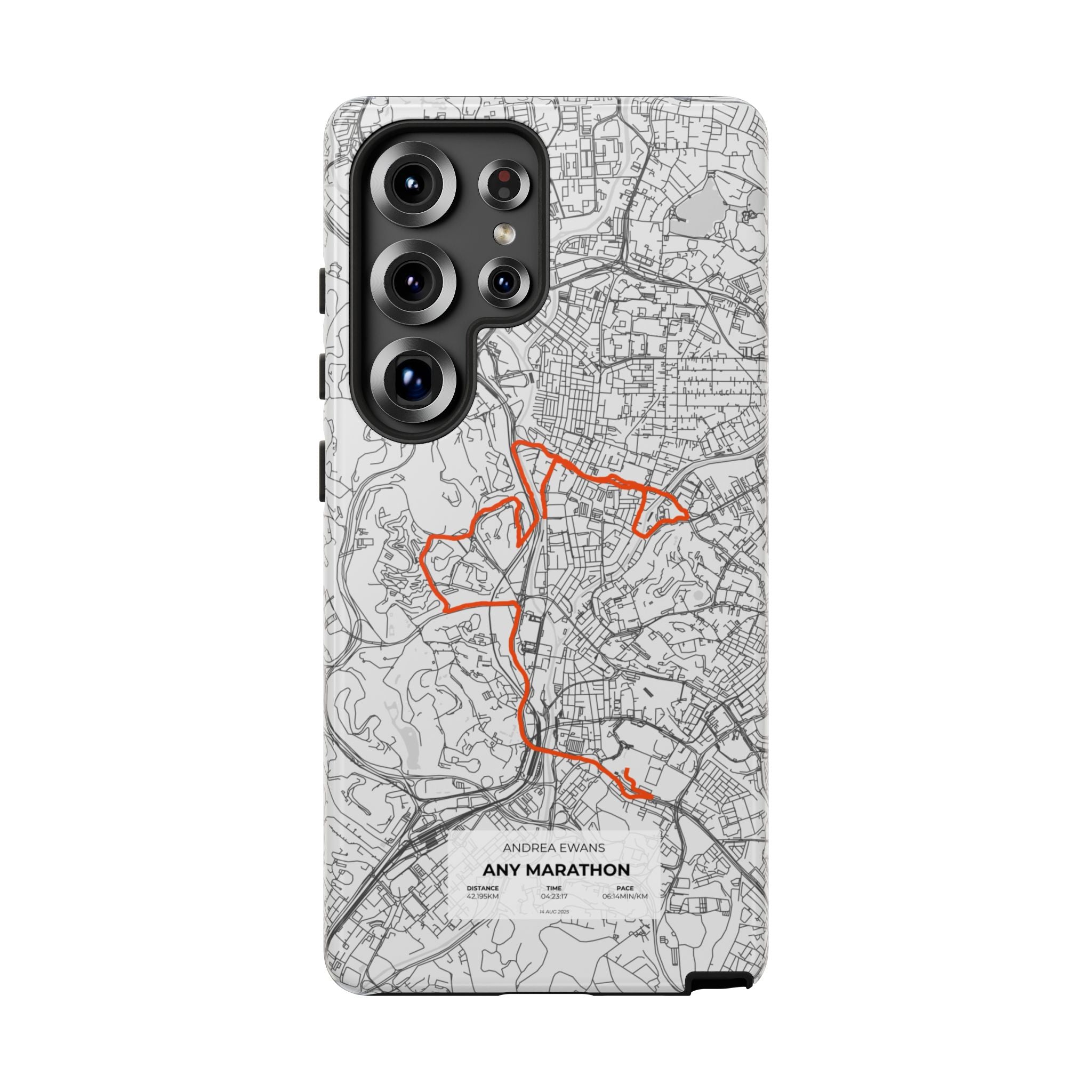 Customized Marathon Route Tough Phone Case