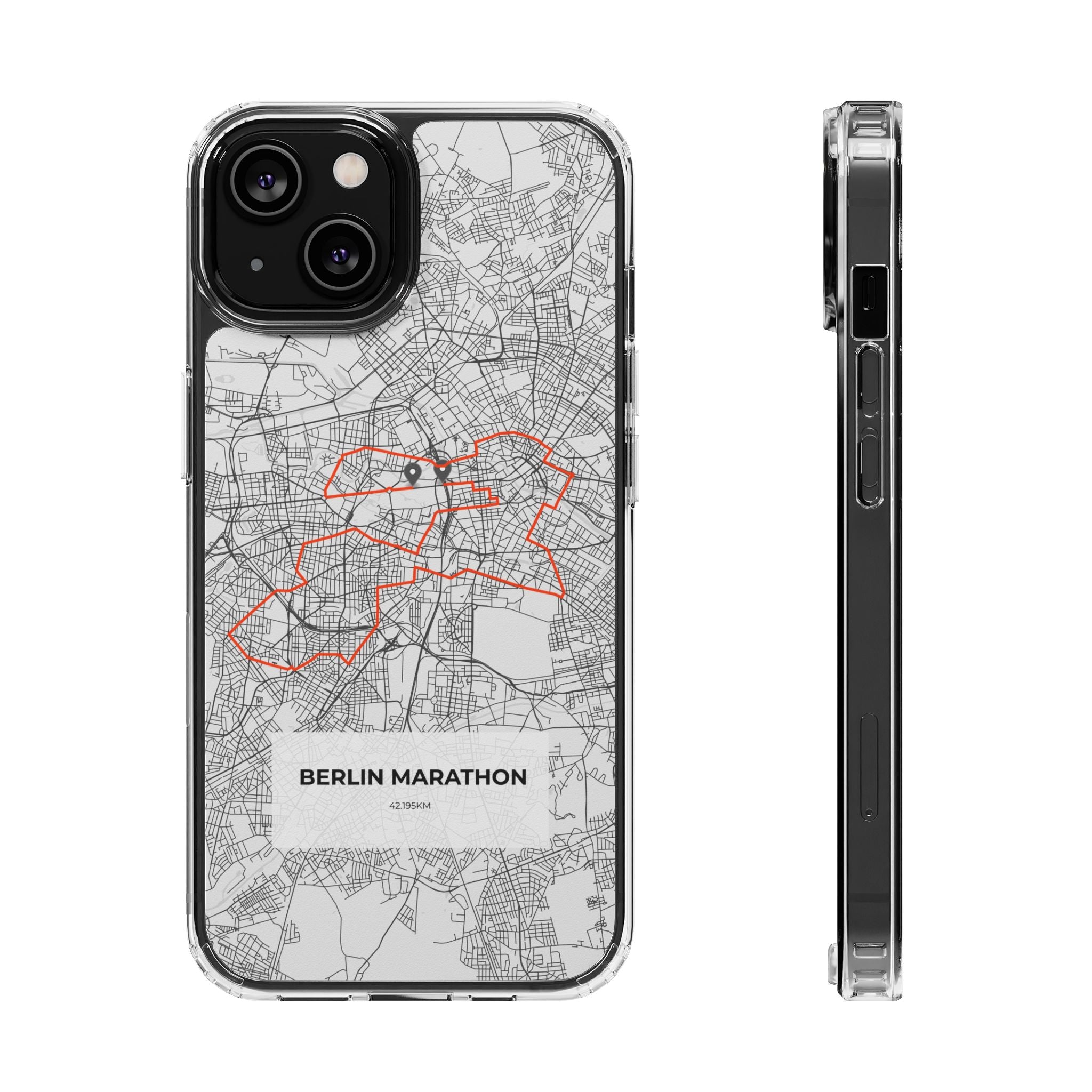 Berlin Marathon Route Clear Impact-Resistant Phone Case