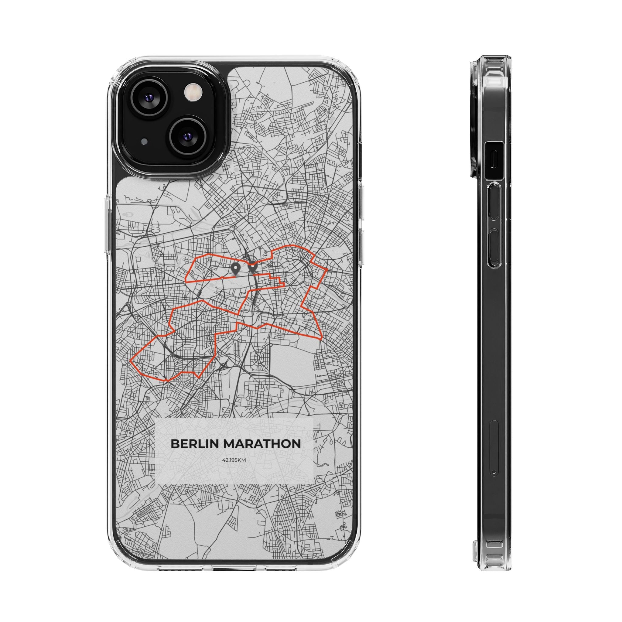 Berlin Marathon Route Clear Impact-Resistant Phone Case
