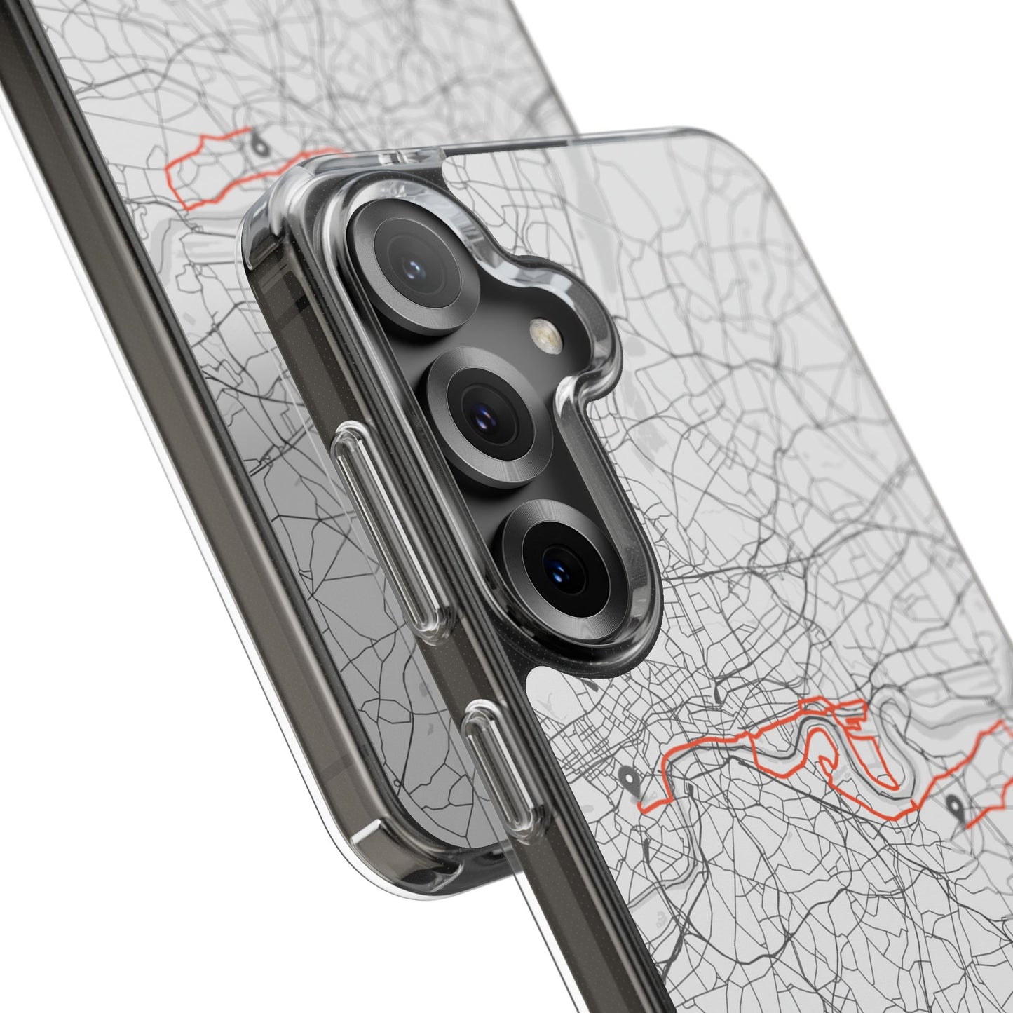 London Marathon Route Clear Impact-Resistant Phone Case