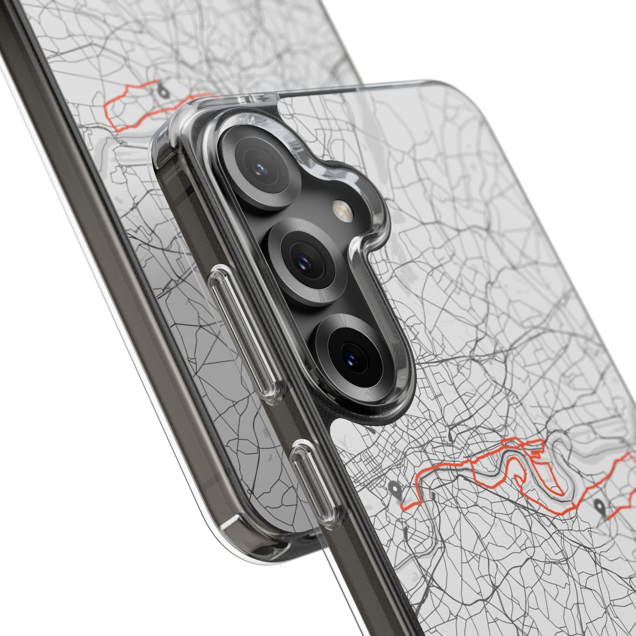 London Marathon Route Clear Impact-Resistant Phone Case