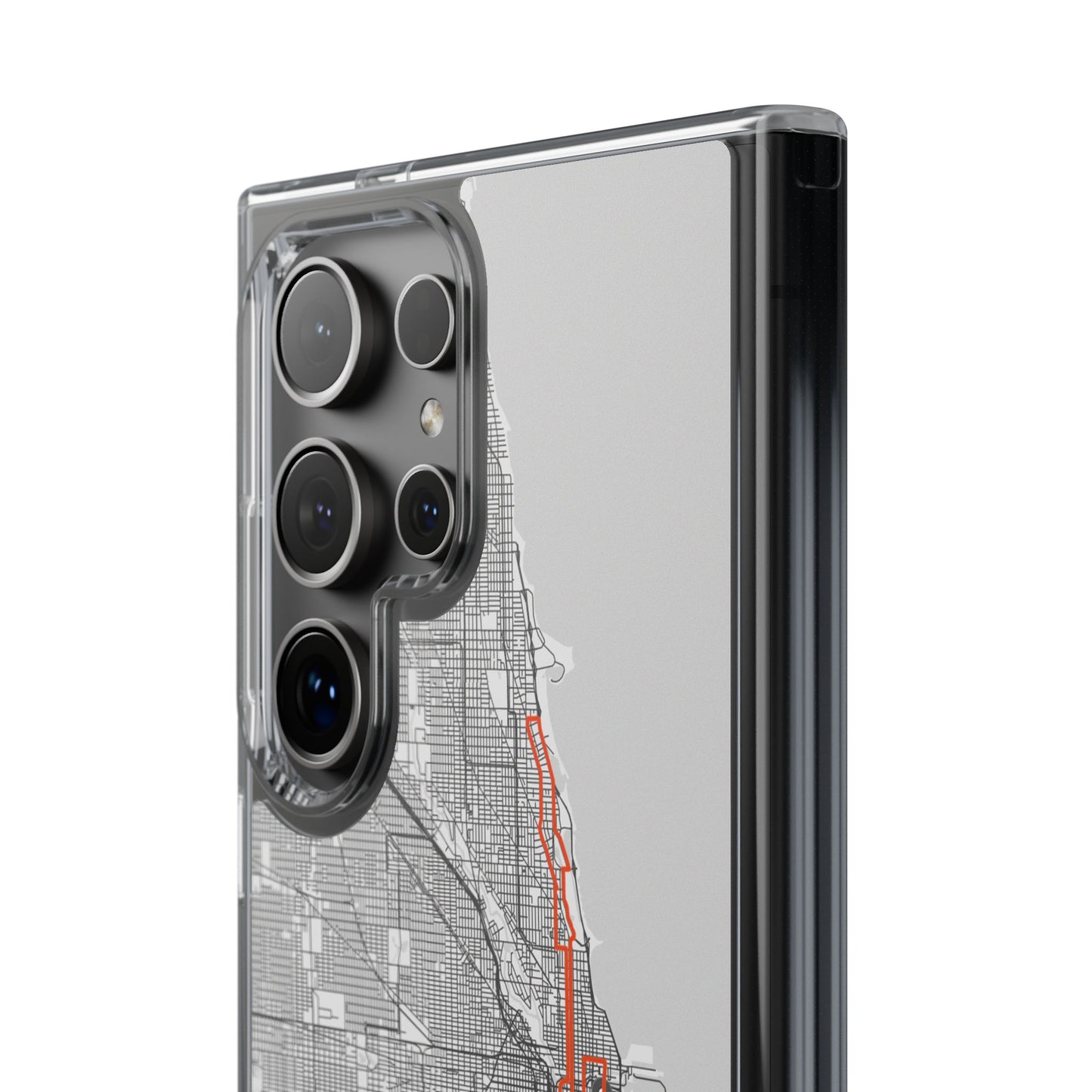 Chicago Marathon Route Clear Impact-Resistant Phone Case