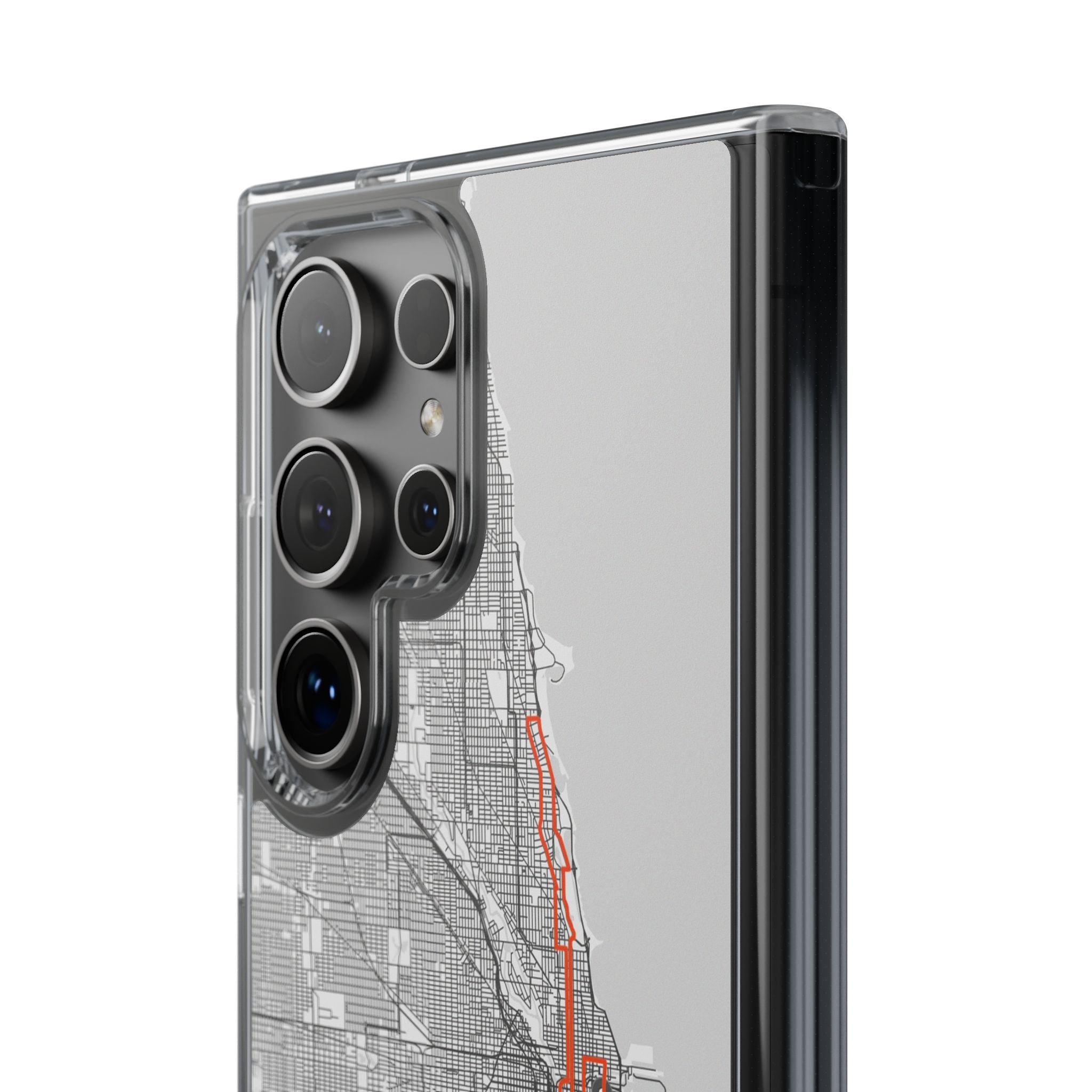 Chicago Marathon Route Clear Impact-Resistant Phone Case