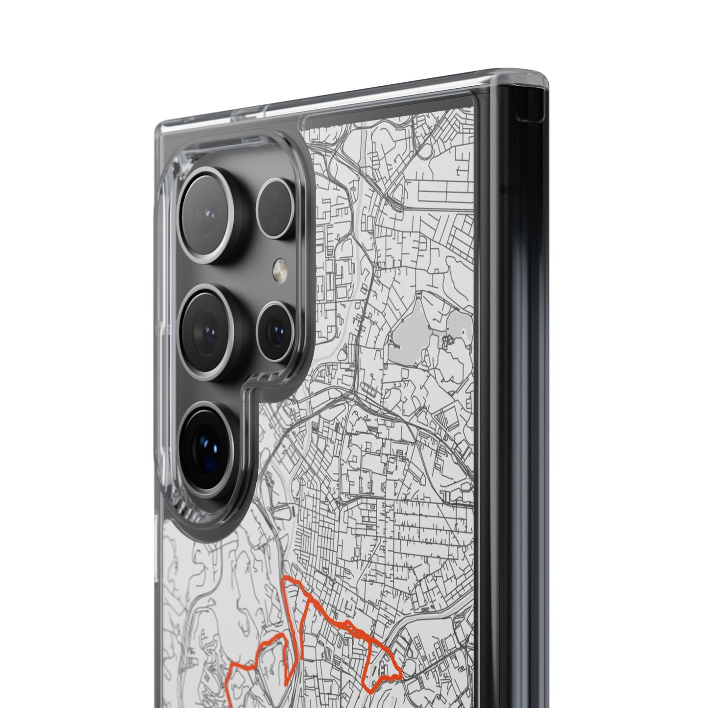 Customized Marathon Route Clear Impact-Resistant Phone Case