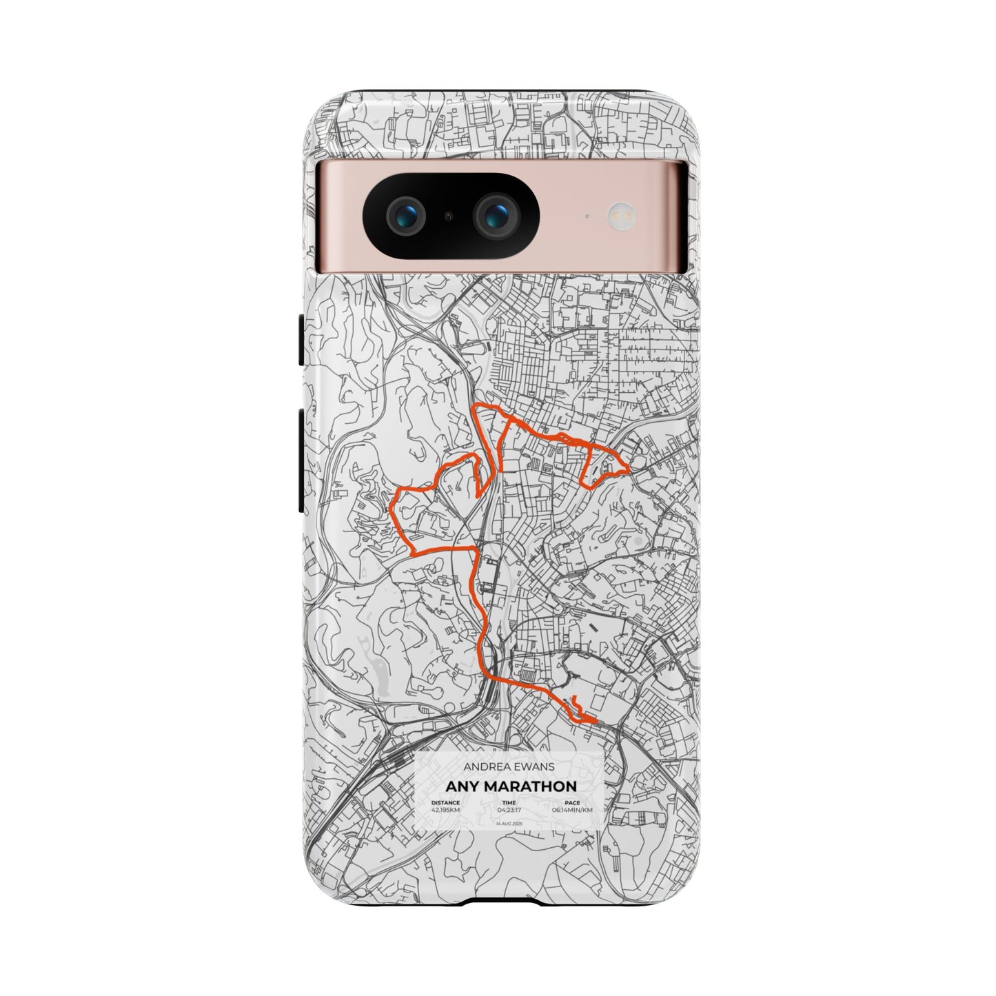 Customized Marathon Route Tough Phone Case