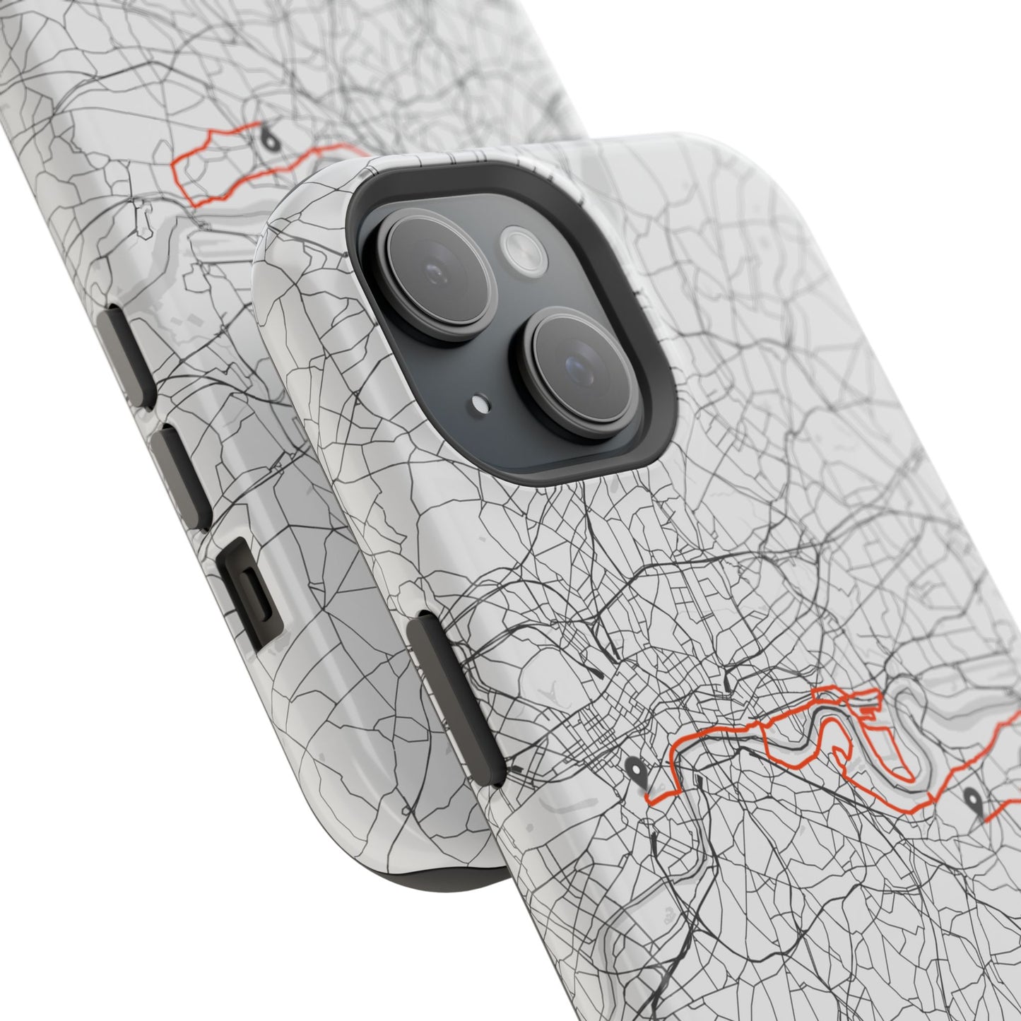 London Marathon Route Magnetic Impact-Resistant Phone Case