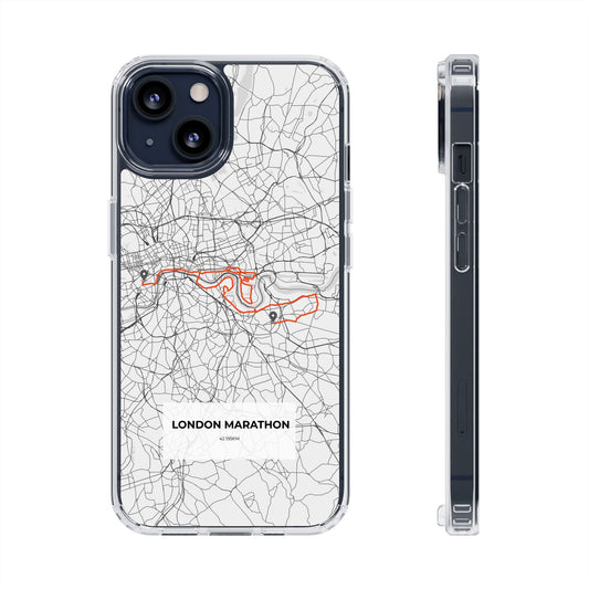 London Marathon Route Clear Impact-Resistant Phone Case