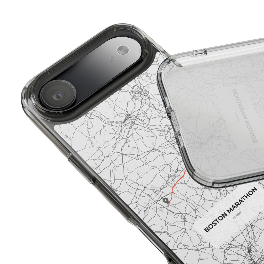 Boston Marathon Route Clear Impact-Resistant Phone Case